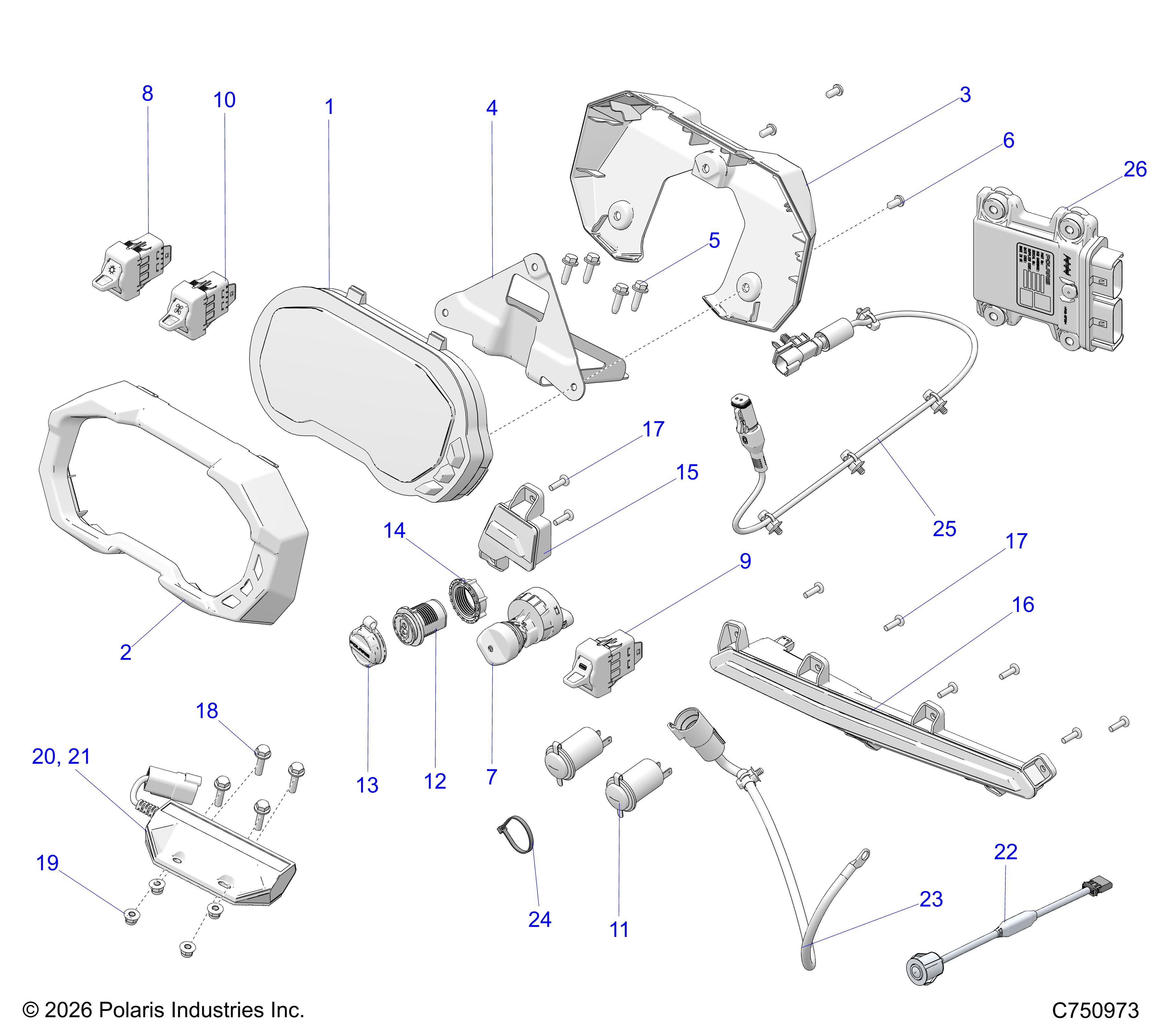 ELECTRICAL, DASH INSTRUMENTS, CONTROLS, & LIGHTING - Z26R4P2KBL (C750973)