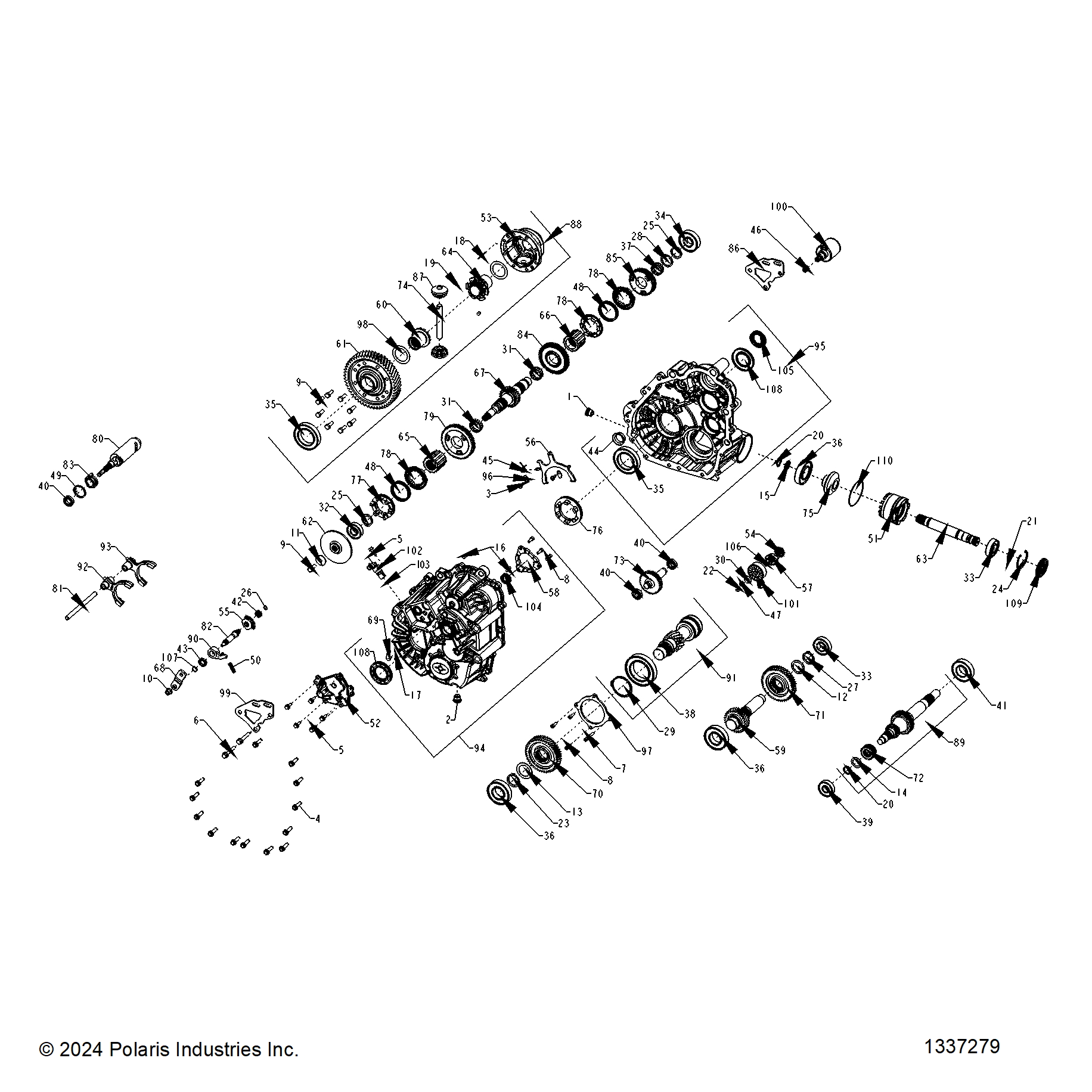 DRIVE TRAIN, MAIN GEARCASE INTERNALS - R25RRS99CK/C9 (1334647)