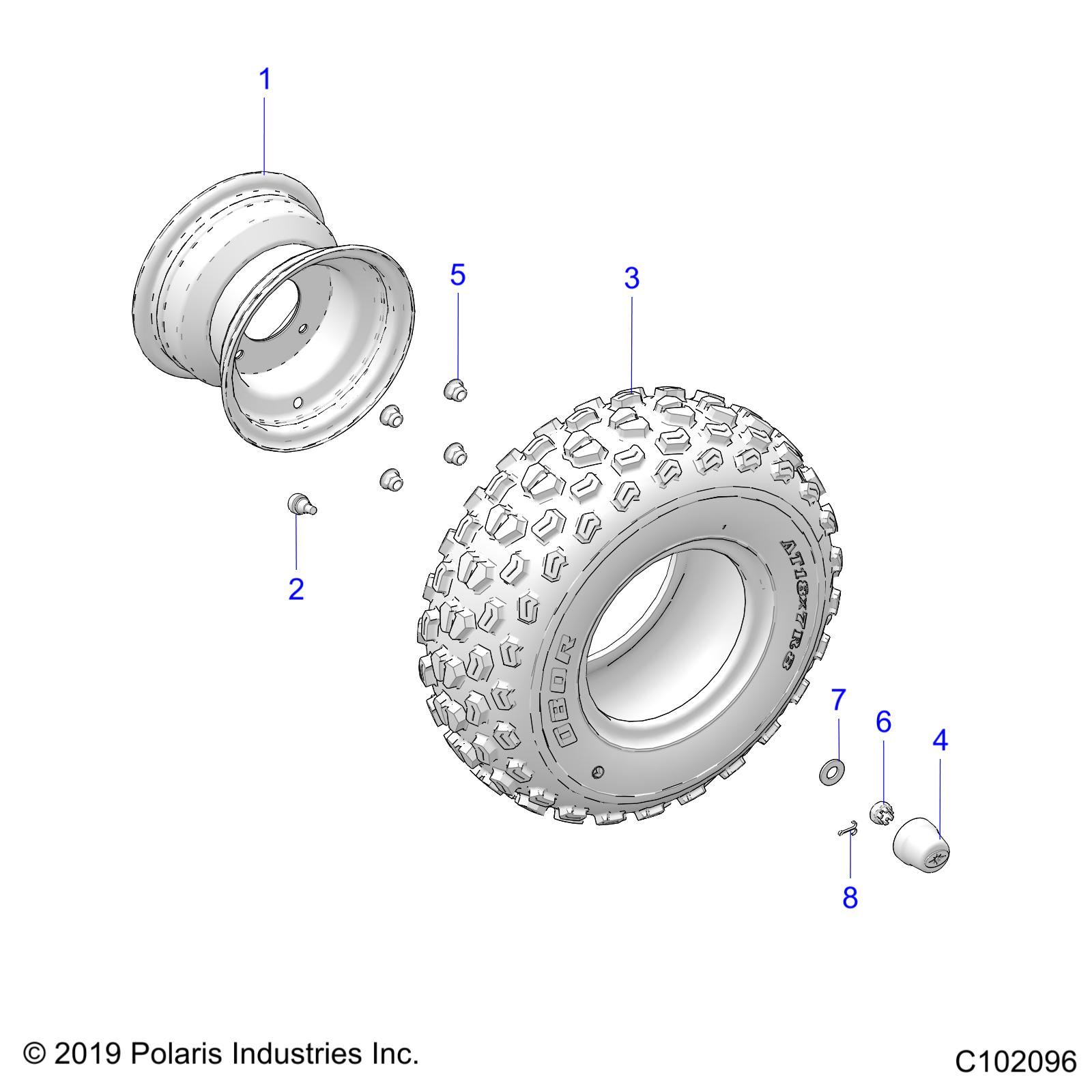 WHEELS, FRONT - A23HBE07B2 (C102096)