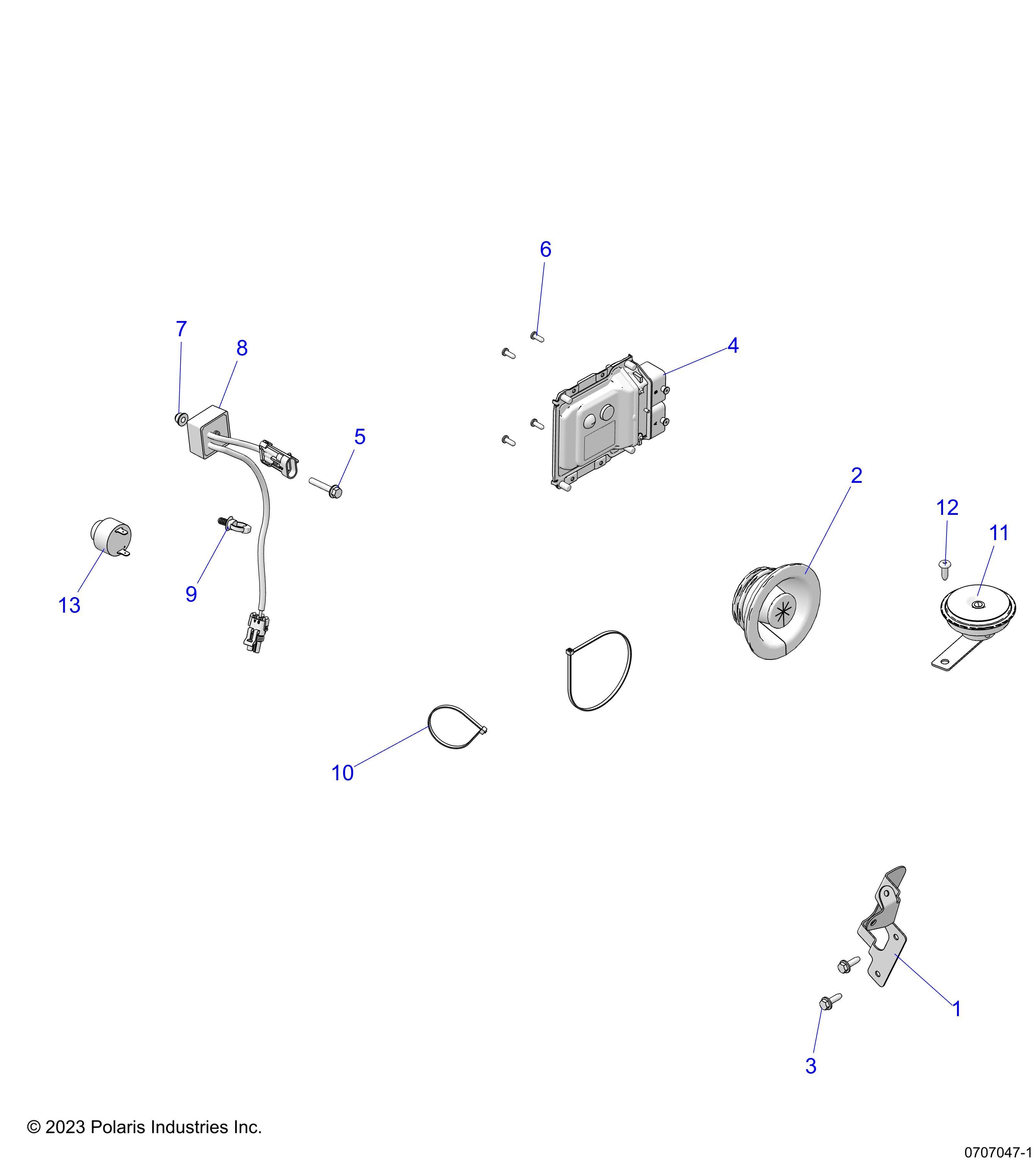 ELECTRICAL, ECU, RELAY, COIL - D25P2ED4D4 (0707047-1)