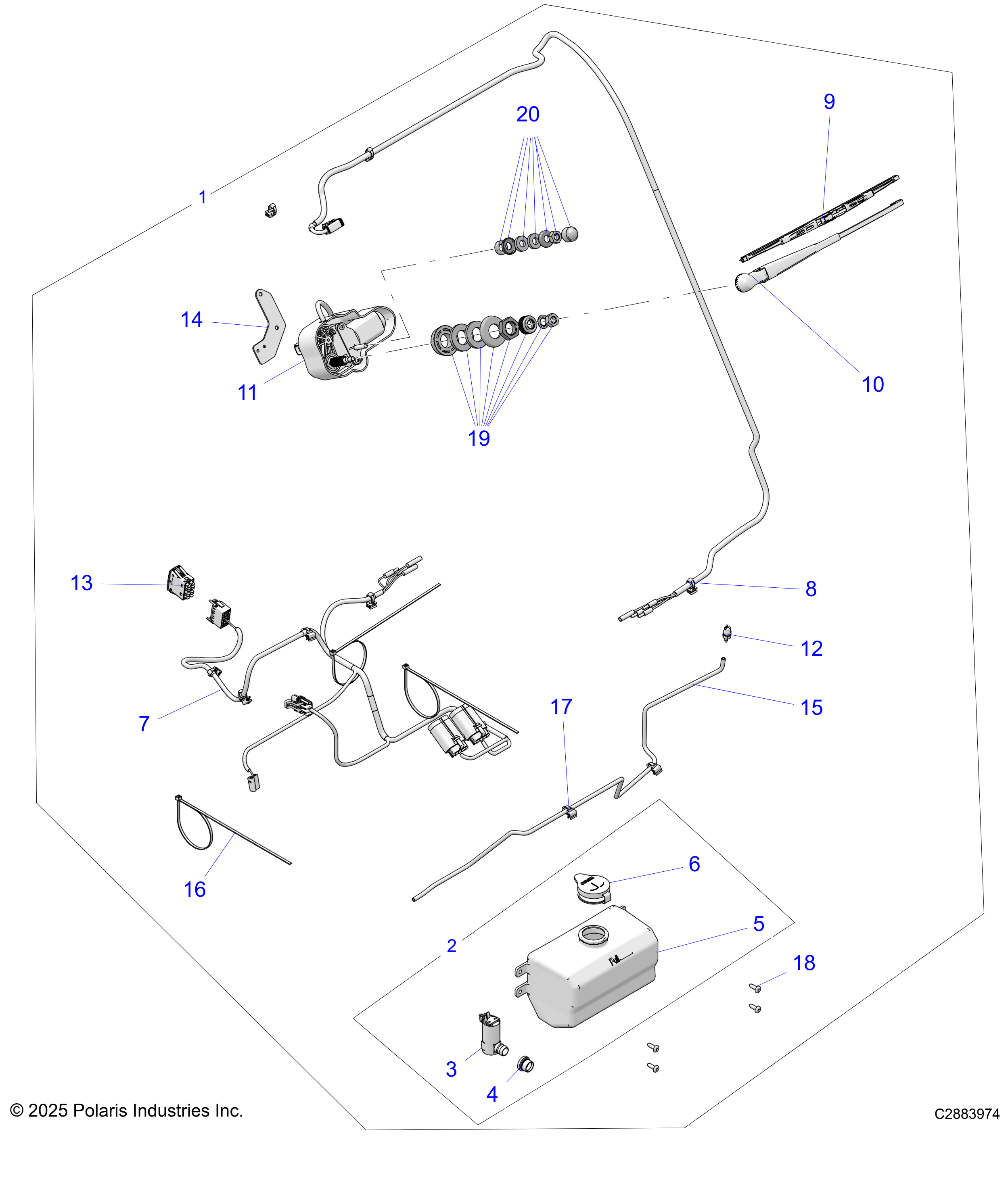 BODY, WINDSHIELD, WIPER - D24P4V99A4/B4/Y99A4 (C2883974)