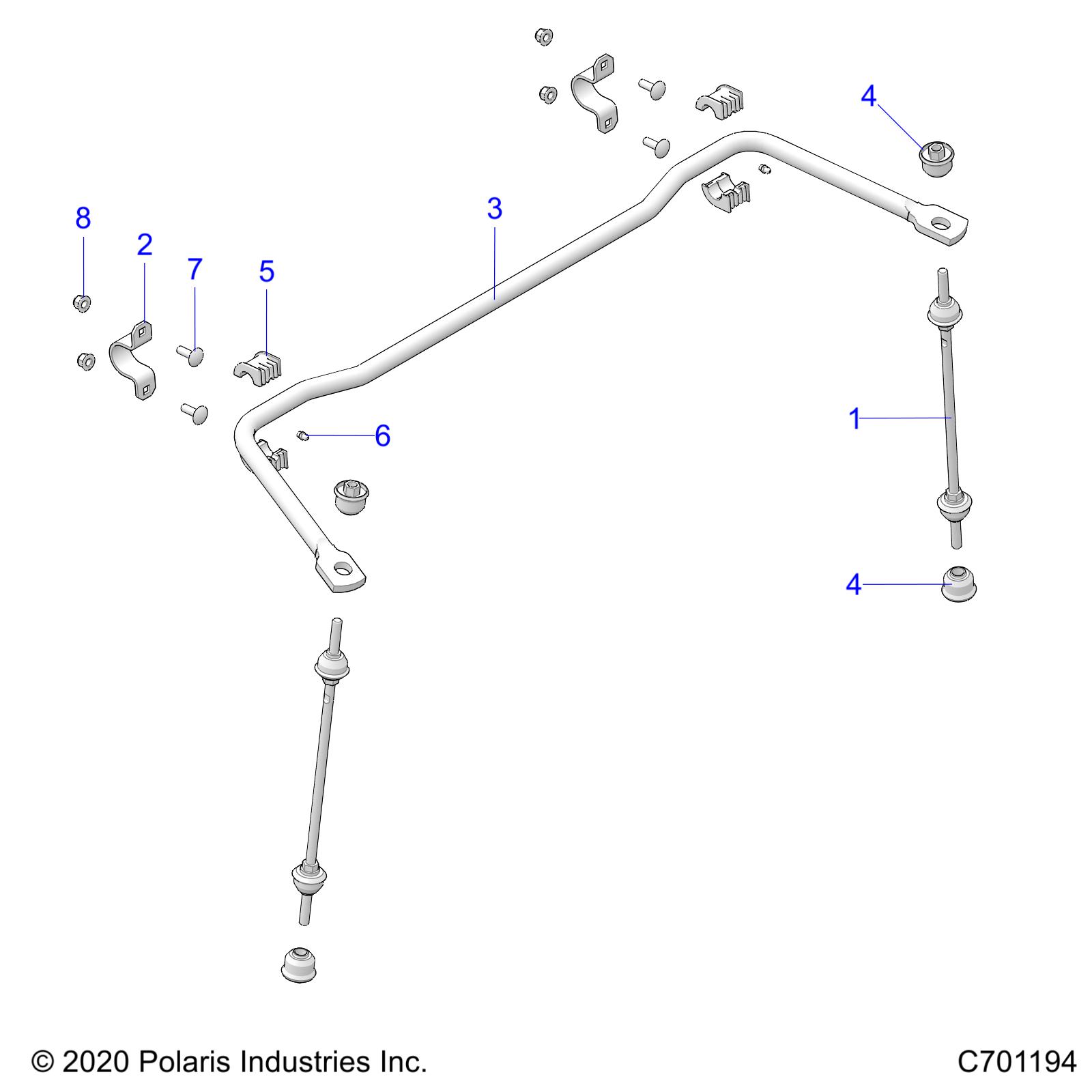 SUSPENSION, REAR STABILIZER BAR - R22RRM99AG (C701194)