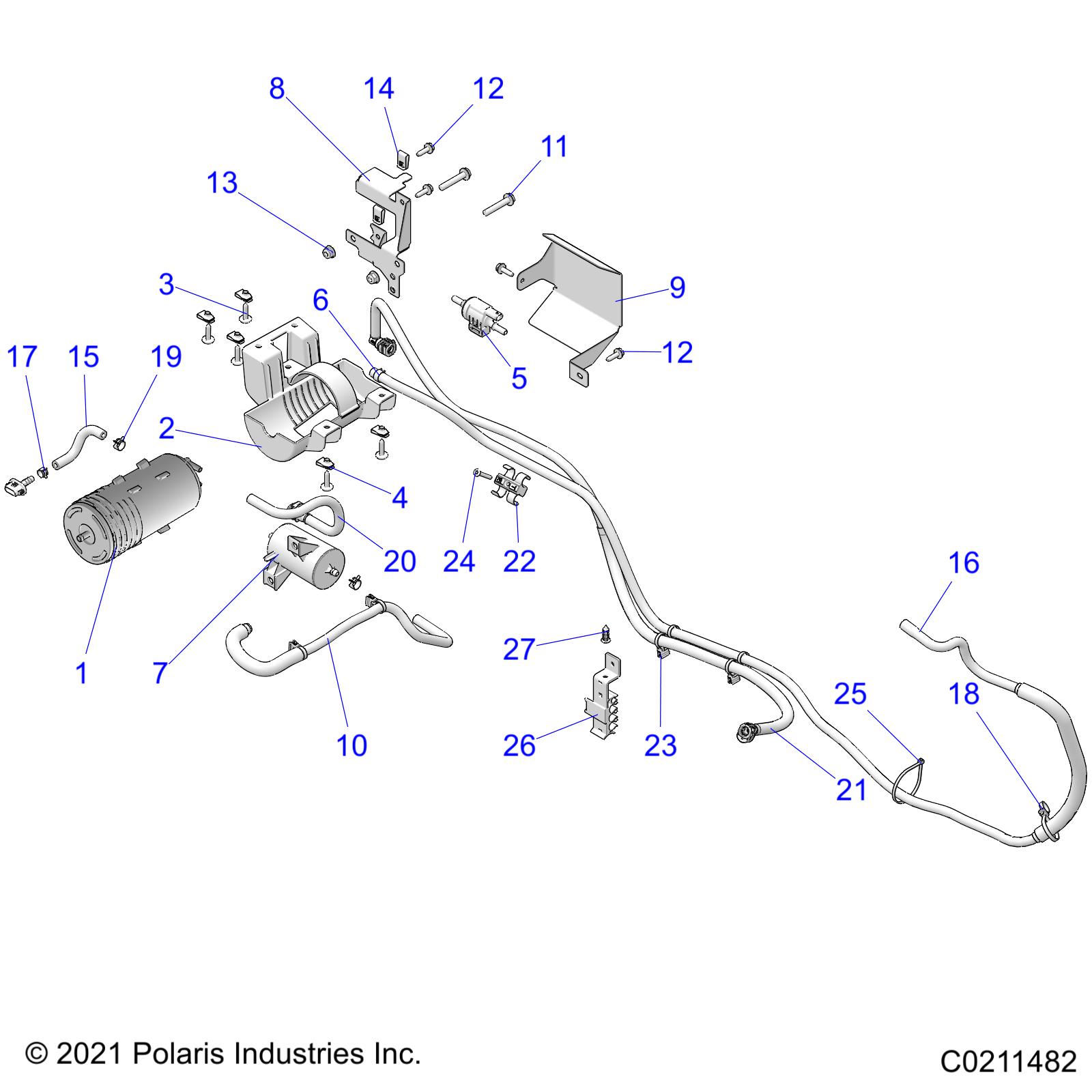 BODY, FUEL TANK EVAP SYSTEM - A21SHZ57BD/BL (C0211482)