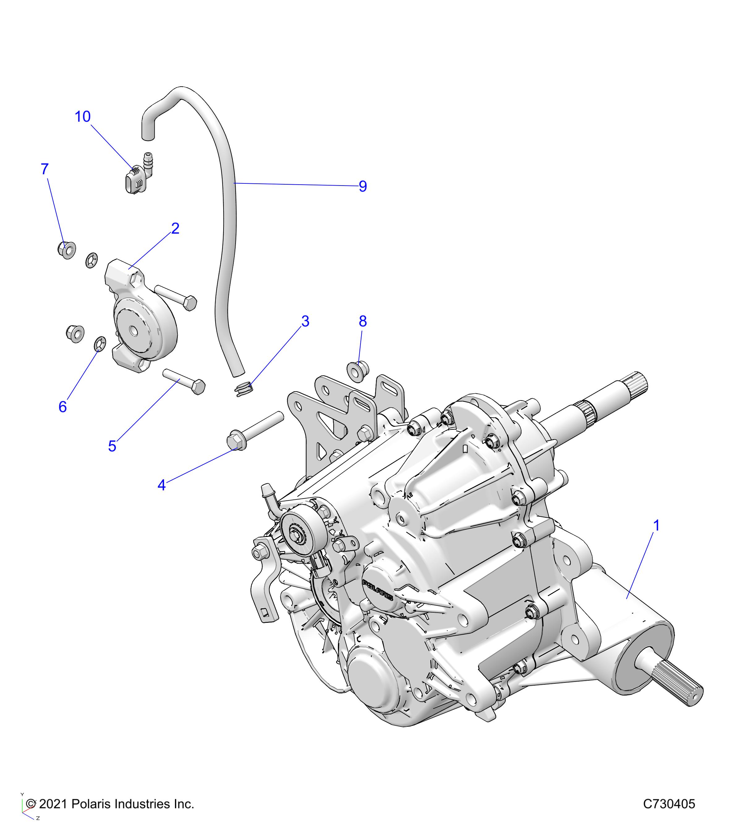 DRIVE TRAIN, MAIN GEARCASE, MOUNTING - D24M4A57B4/G57B4/U57B4/W57B4 (C730405)