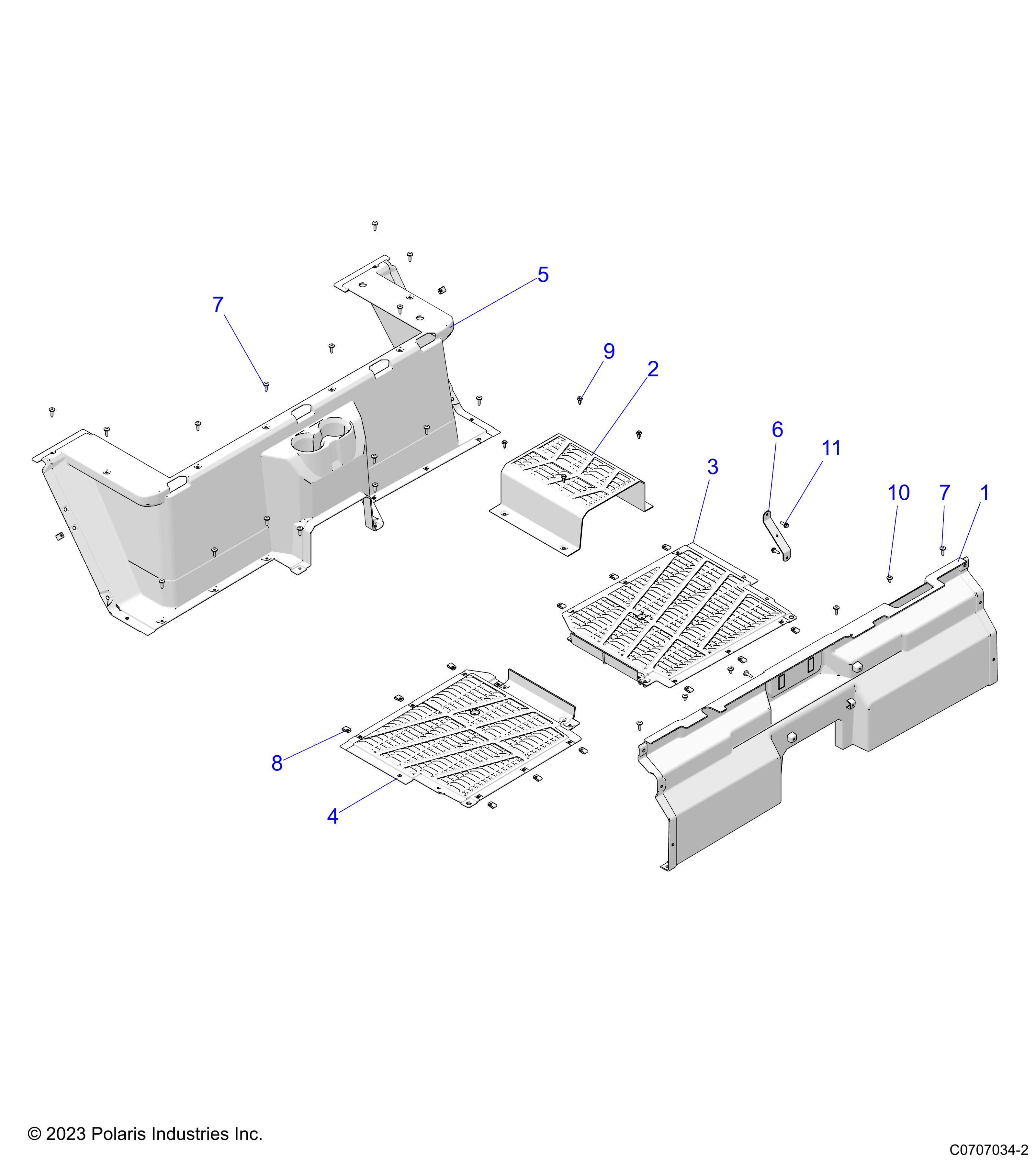 BODY, FLOOR, REAR - D25P4ED4D4 (C0707034-2)