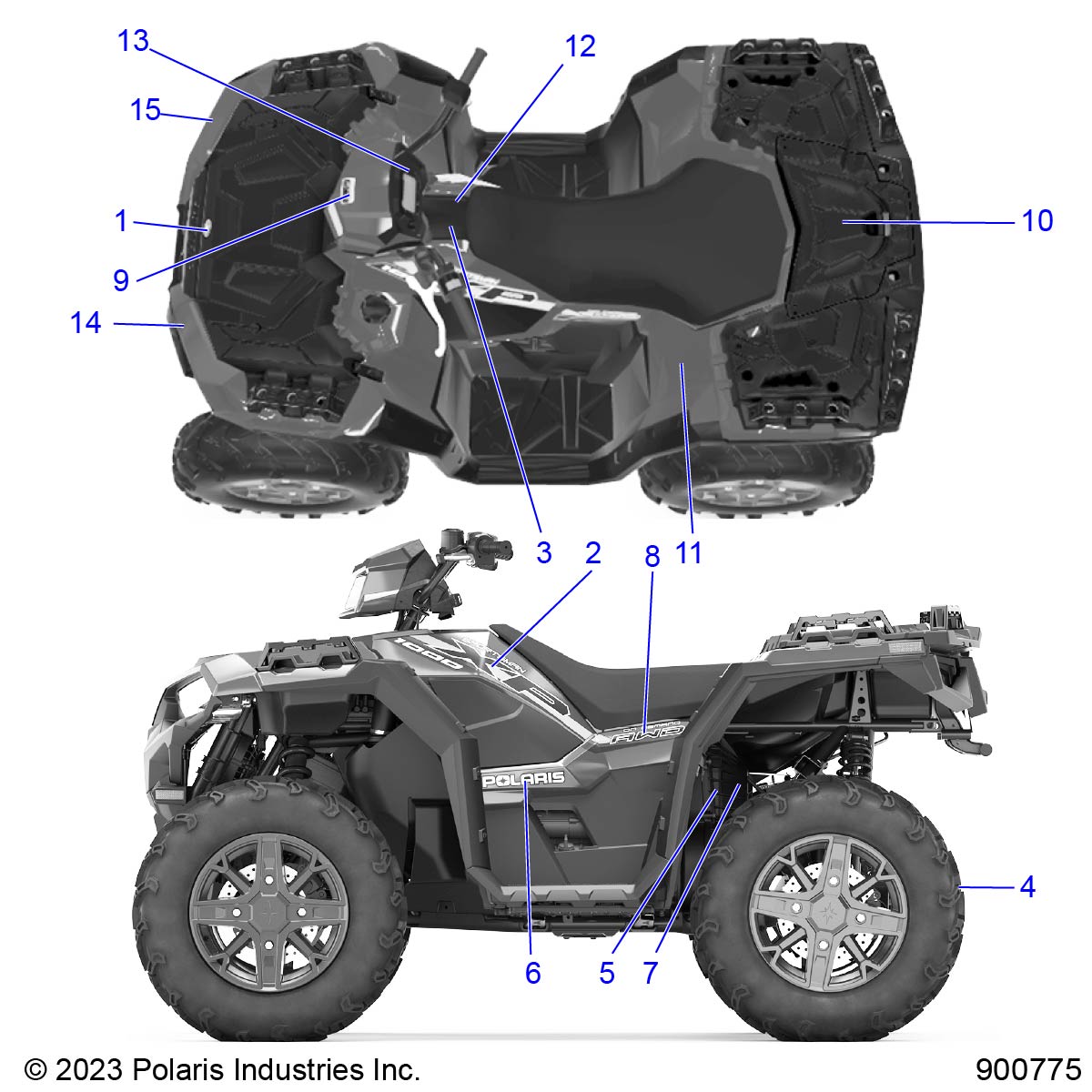 BODY, DECALS - A24SXE95PP (900775-01)