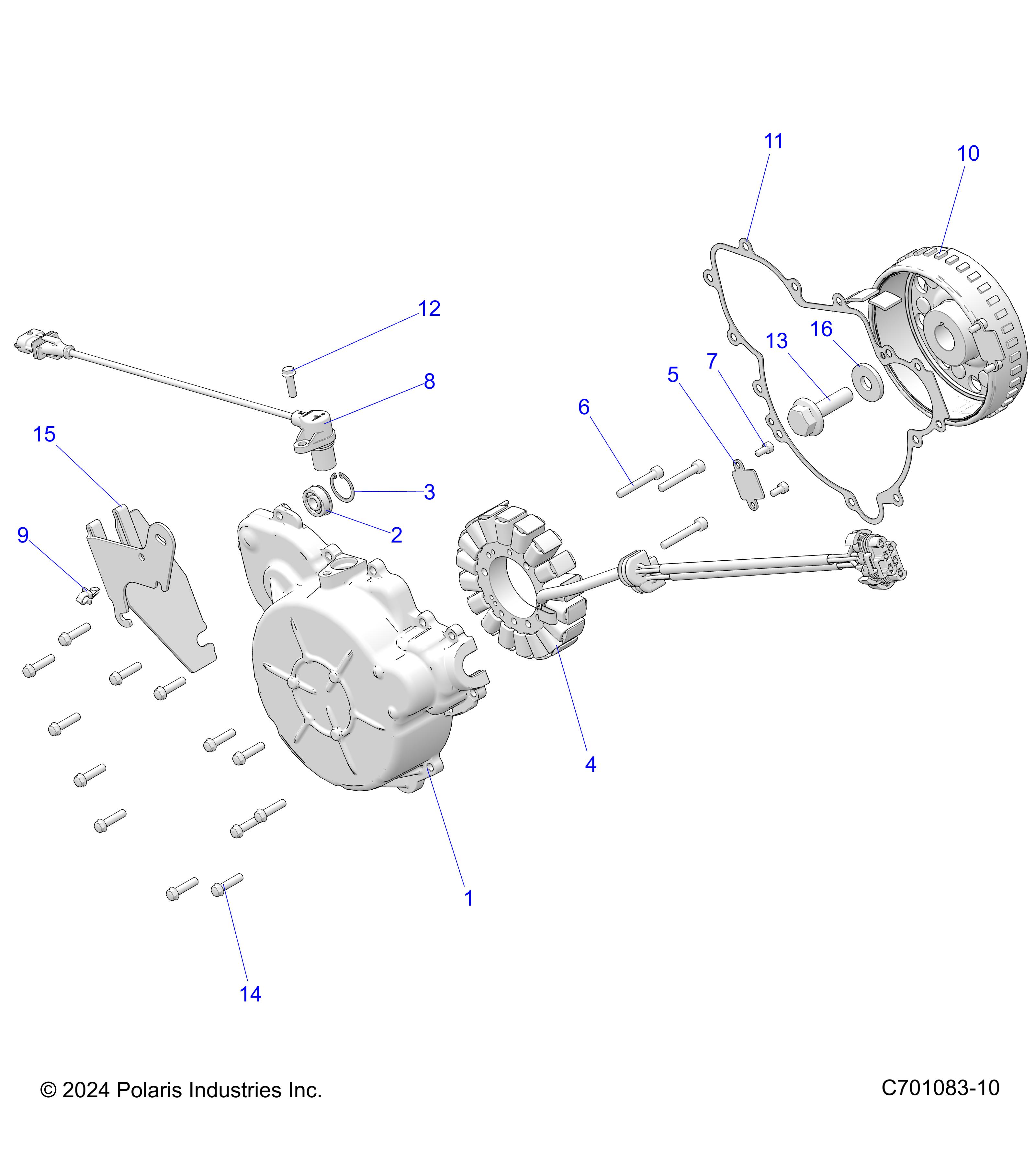 ENGINE, STATOR and COVER - Z25ASE99P5 (C701083-10)