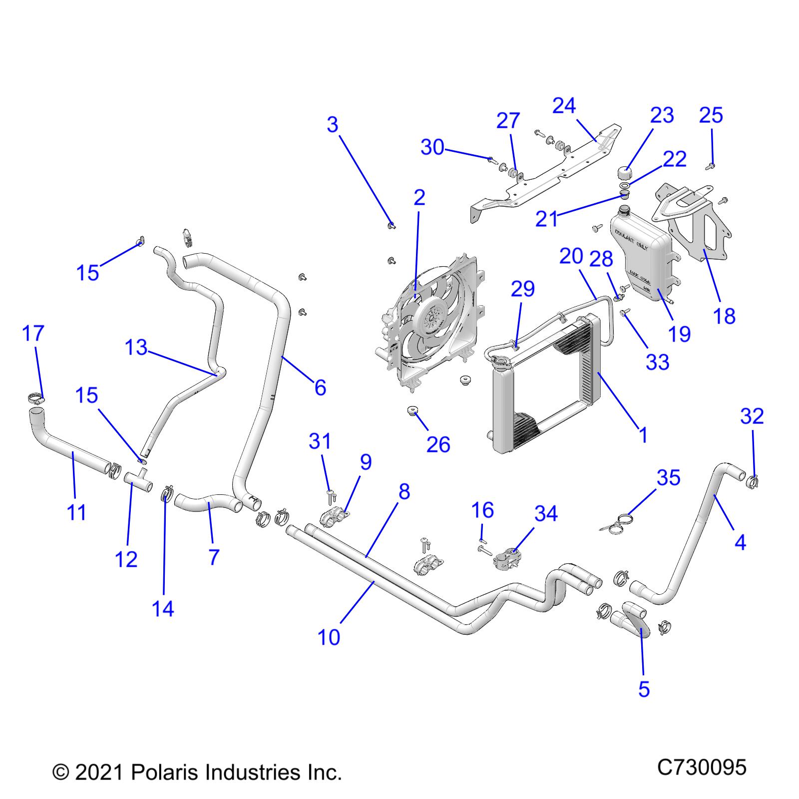 ENGINE, COOLING SYSTEM - R24MAA57B1/EB4/B9 (C730095)