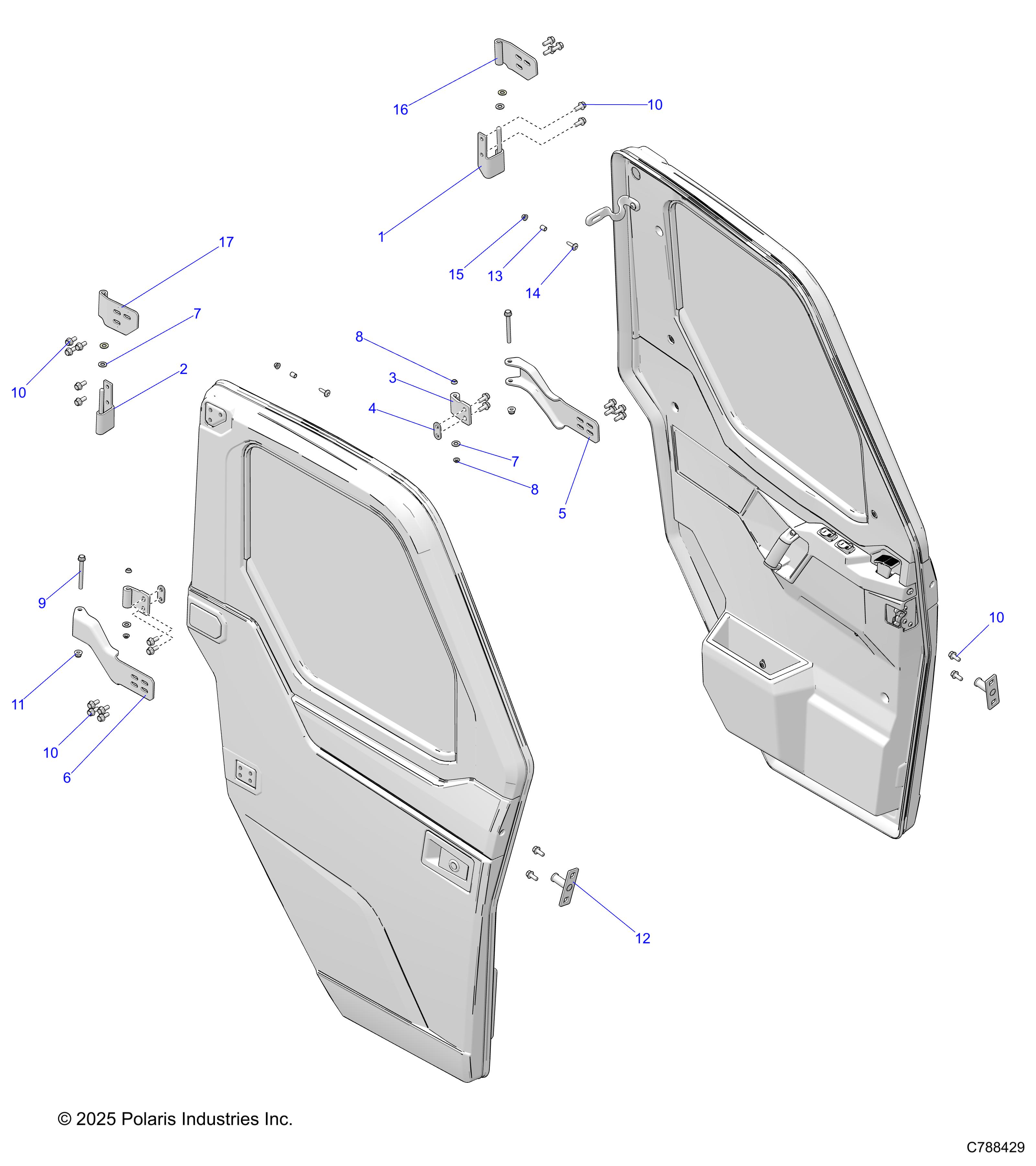 BODY, DOOR, FRONT, MOUNT - R25RST99AY/AL (C788429)