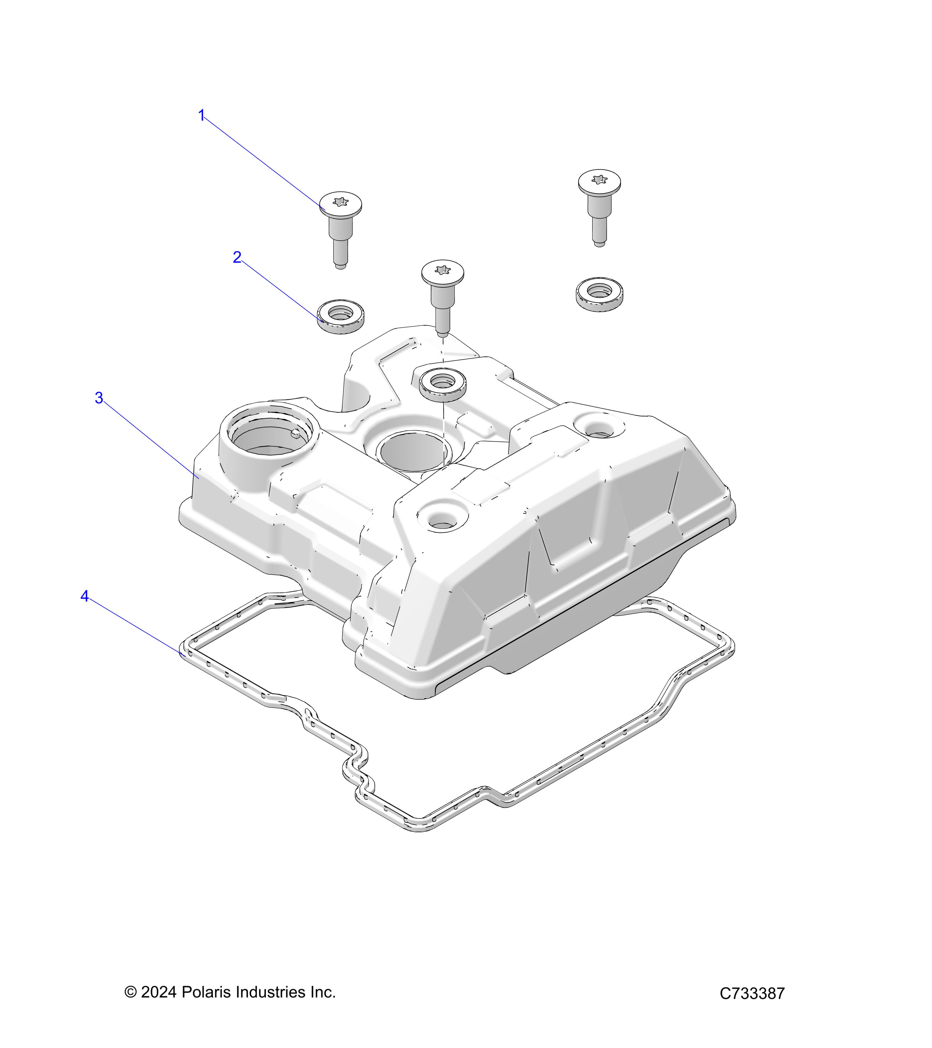 ENGINE, VALVE COVER - R25M4E57B5/B6 (C733387)