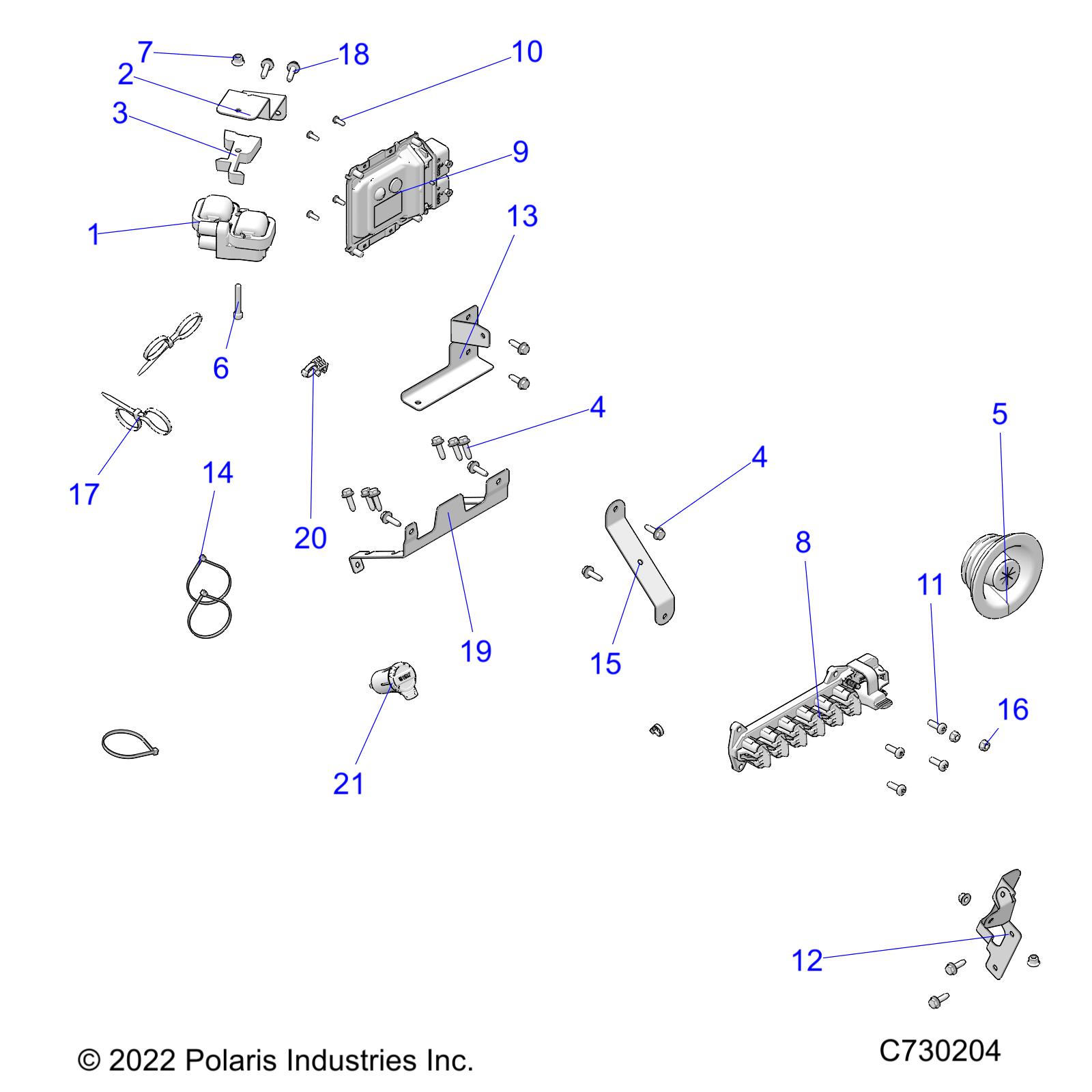 ELECTRICAL, WIRE HARNESS COMPONANTS - R22RSY99A9/AC/AM/AS/B9/BC/BM/BS/1A9/AC/AM/AS/B9/BC/BM/BS (C730204)