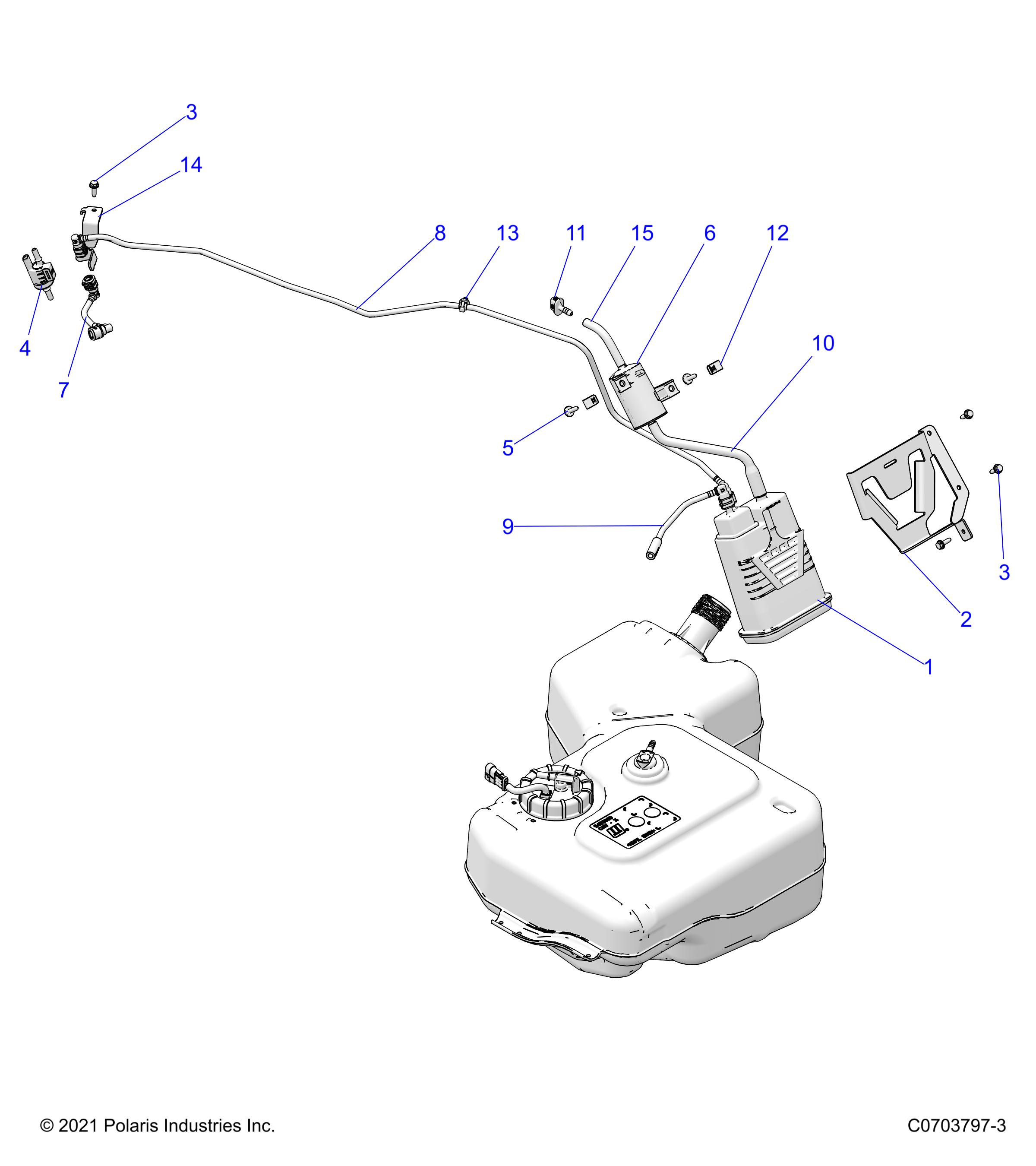 FUEL SYSTEM, FUEL TANK EVAP - D25P4E99B4/V99B4 (C0703797-3)