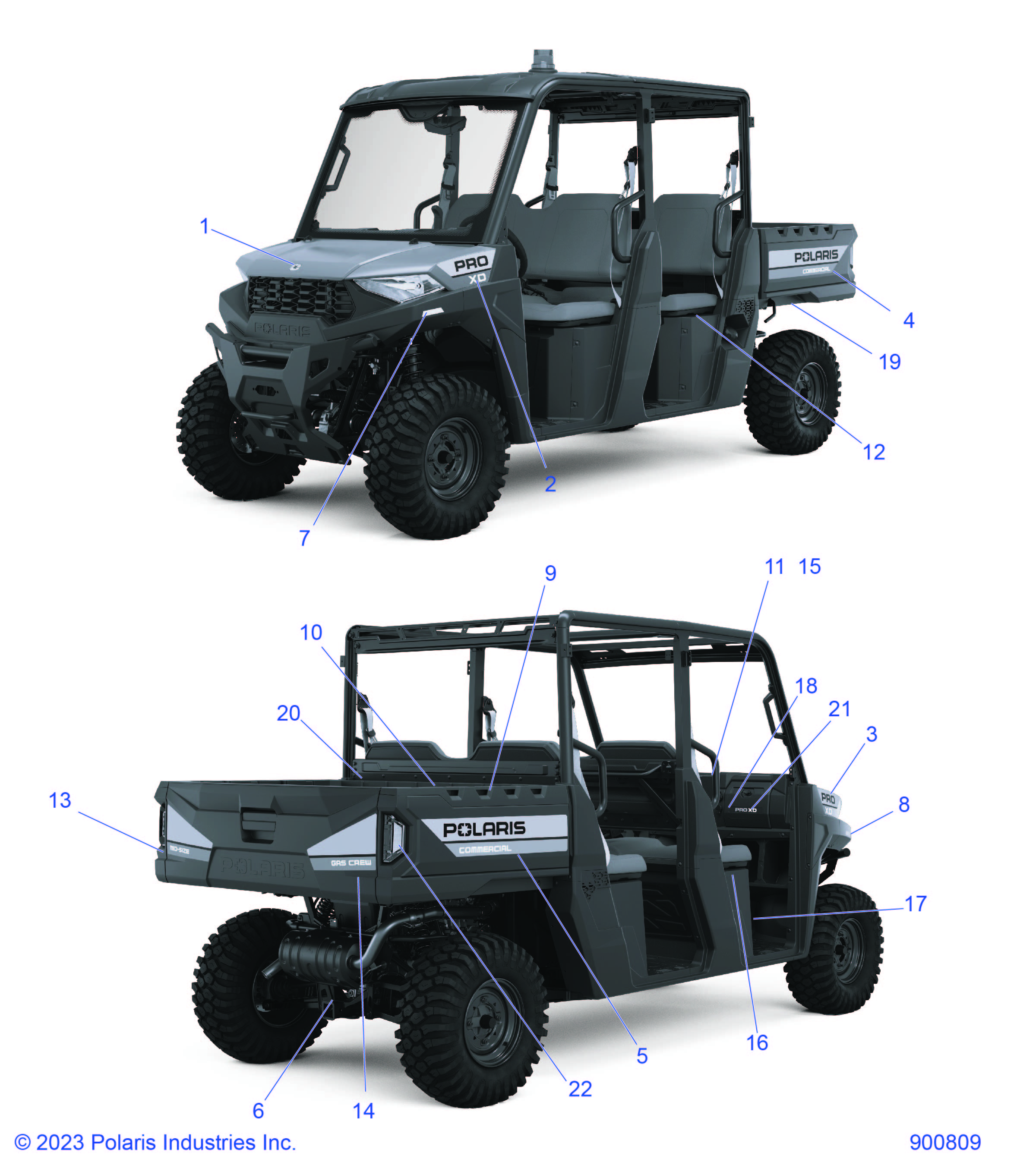 BODY, DECALS - D24M4A57B4/G57B4/U57B4/W57B4 (900809)