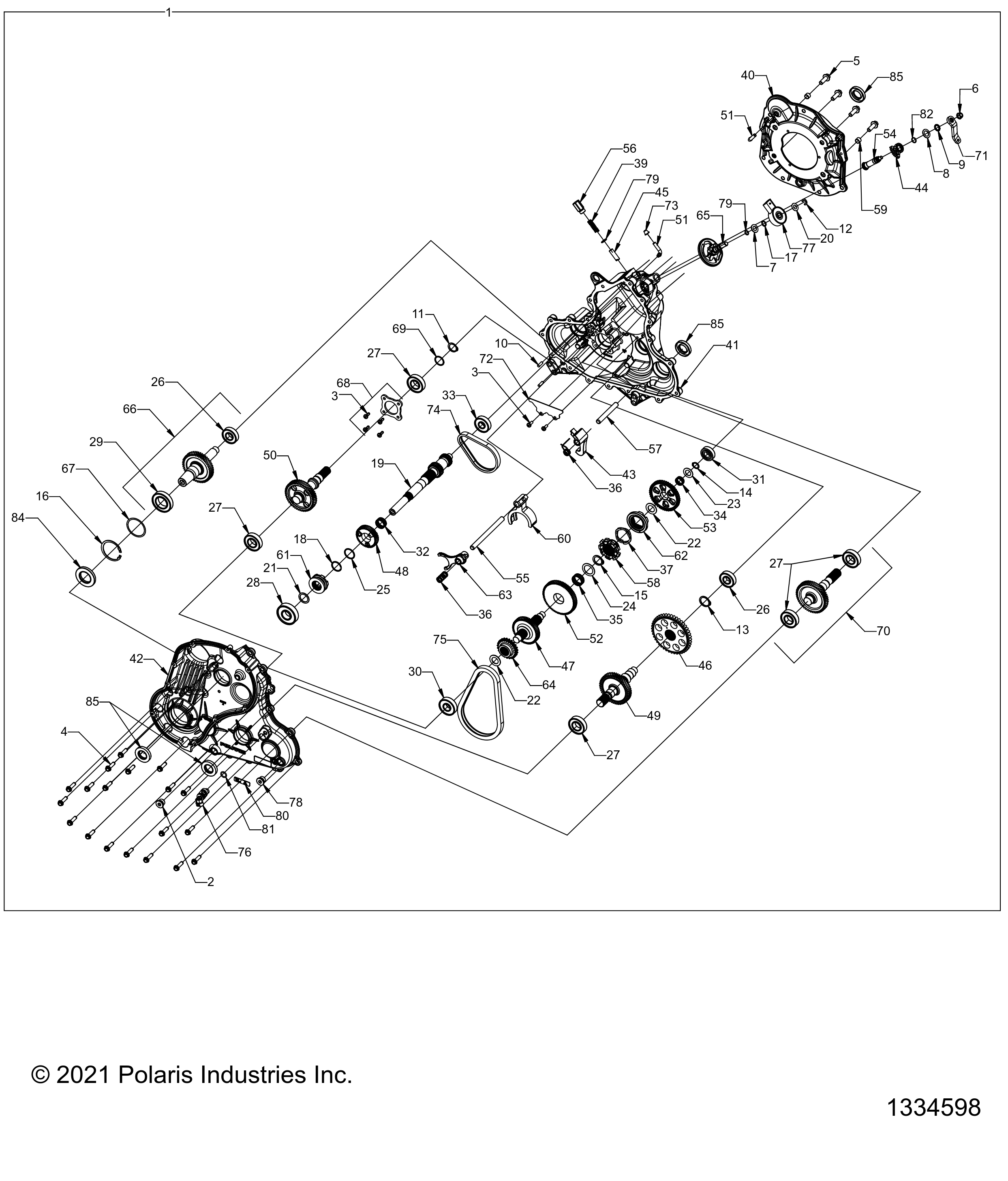 DRIVE TRAIN, MAIN GEARCASE - A23SVE95PK (1334598)