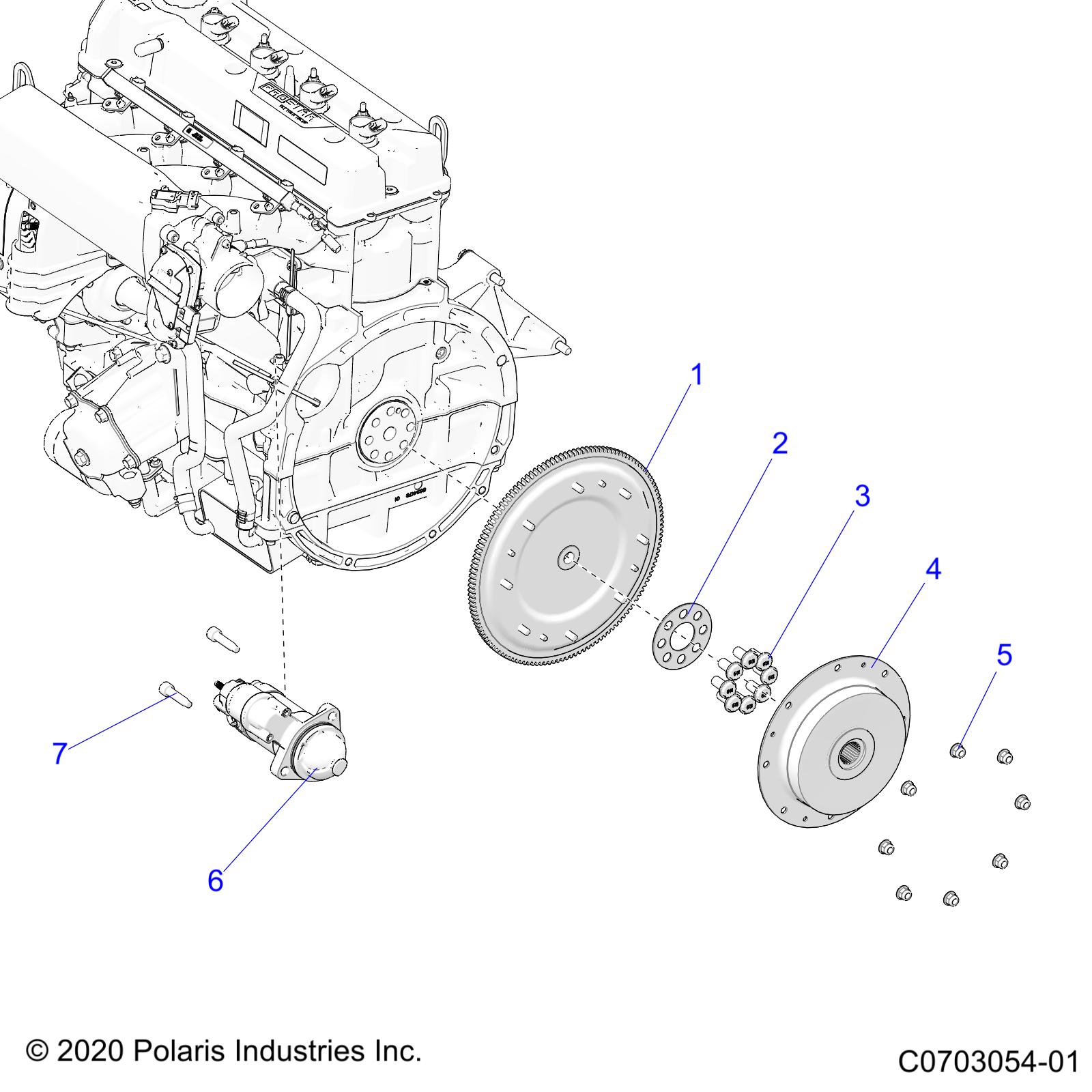 ENGINE, STARTER, FLYWHEEL - Z22RGE2KAG/BG/RGK2KAN/BN (C0703054-01)