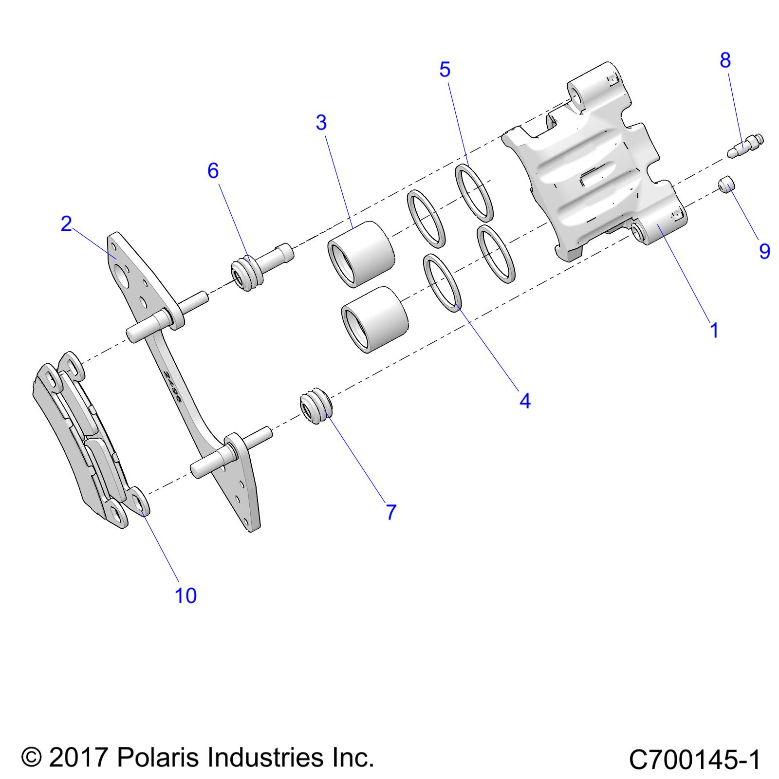 BRAKES, REAR CALIPER - Z20A4E99AH/BH/LH (C700145)