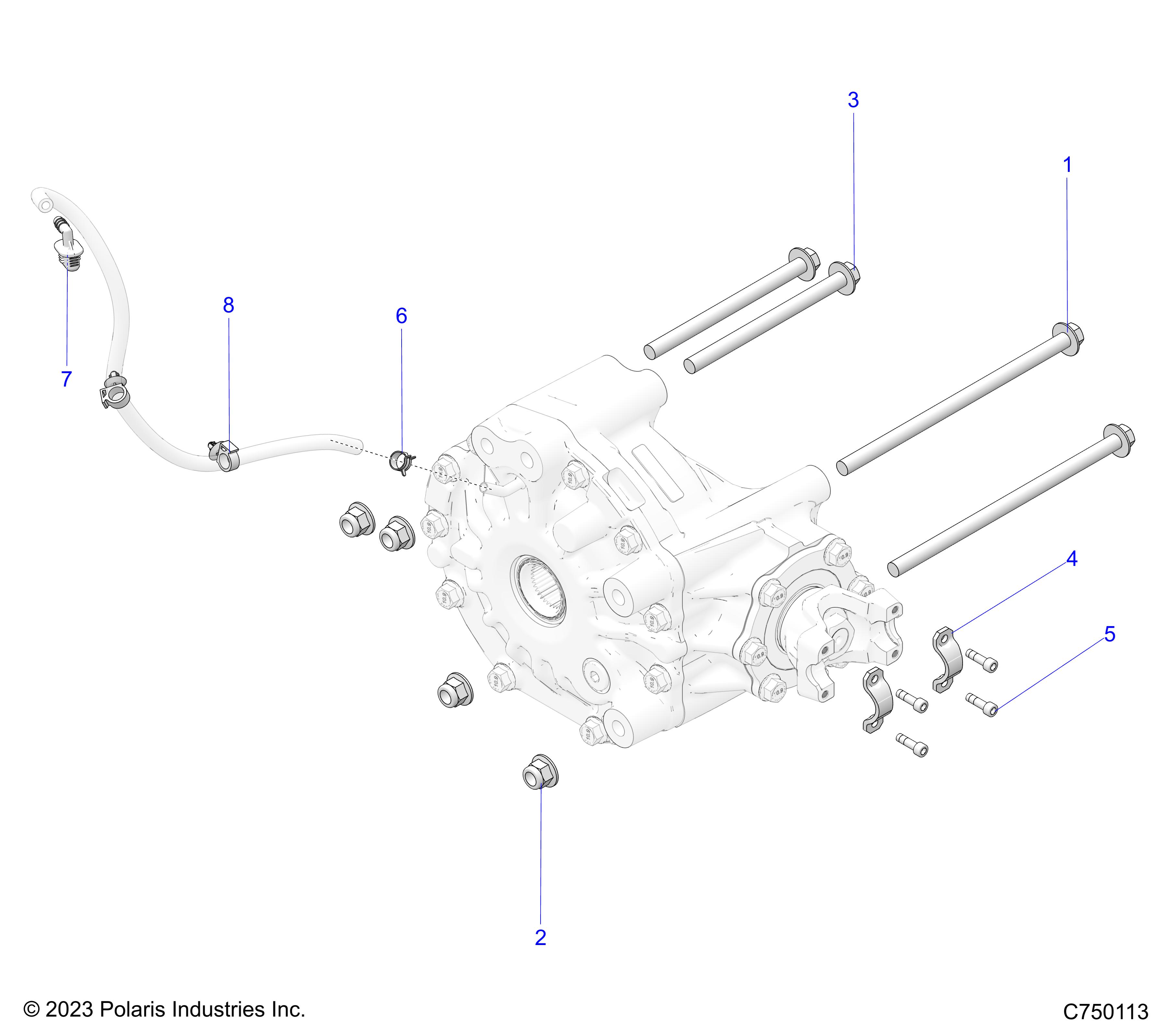 DRIVE TRAIN, GEARCASE, REAR, MOUNTING -  Z25RPE2KA4/B4 (C750113)