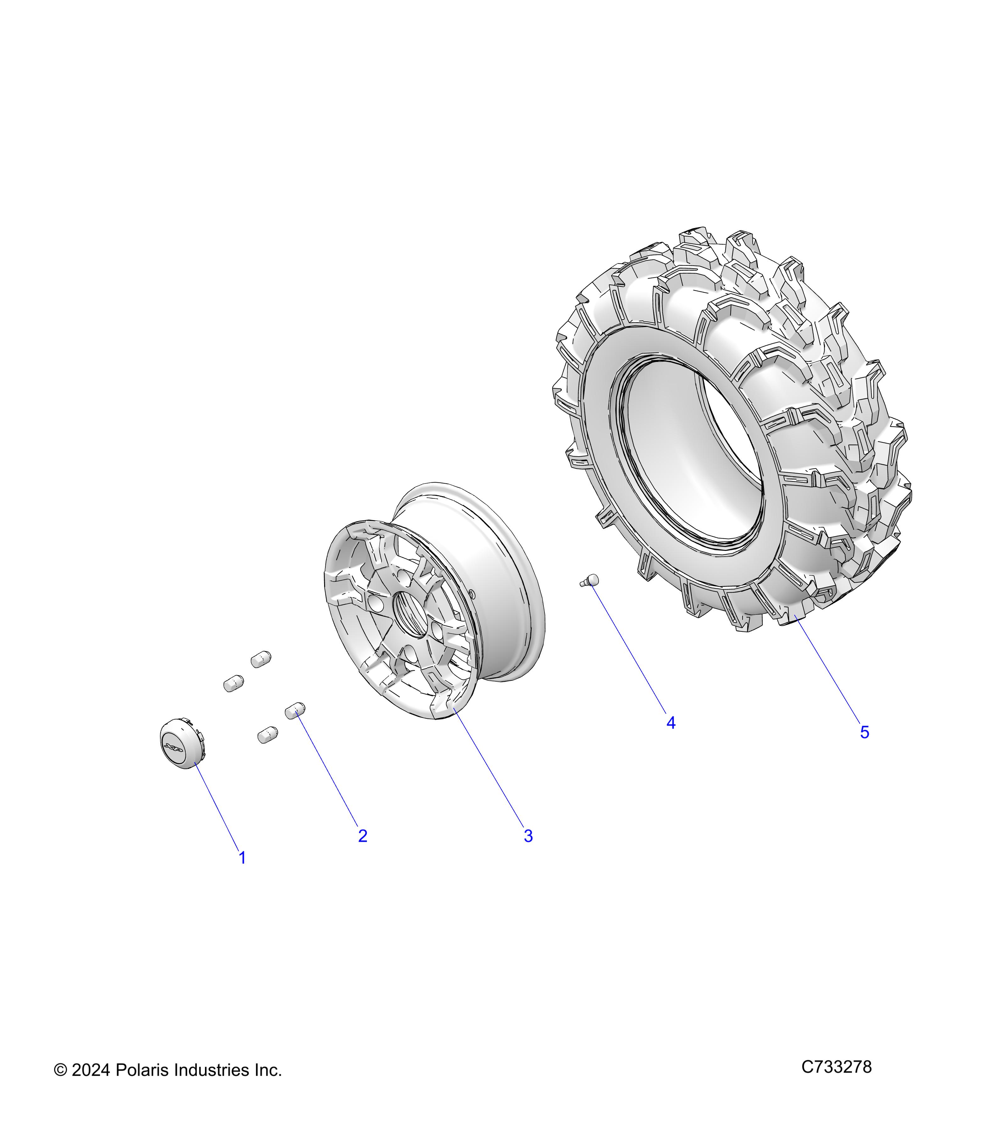 WHEELS, FRONT - R25RSB99AZ/BZ/AL (C733278)