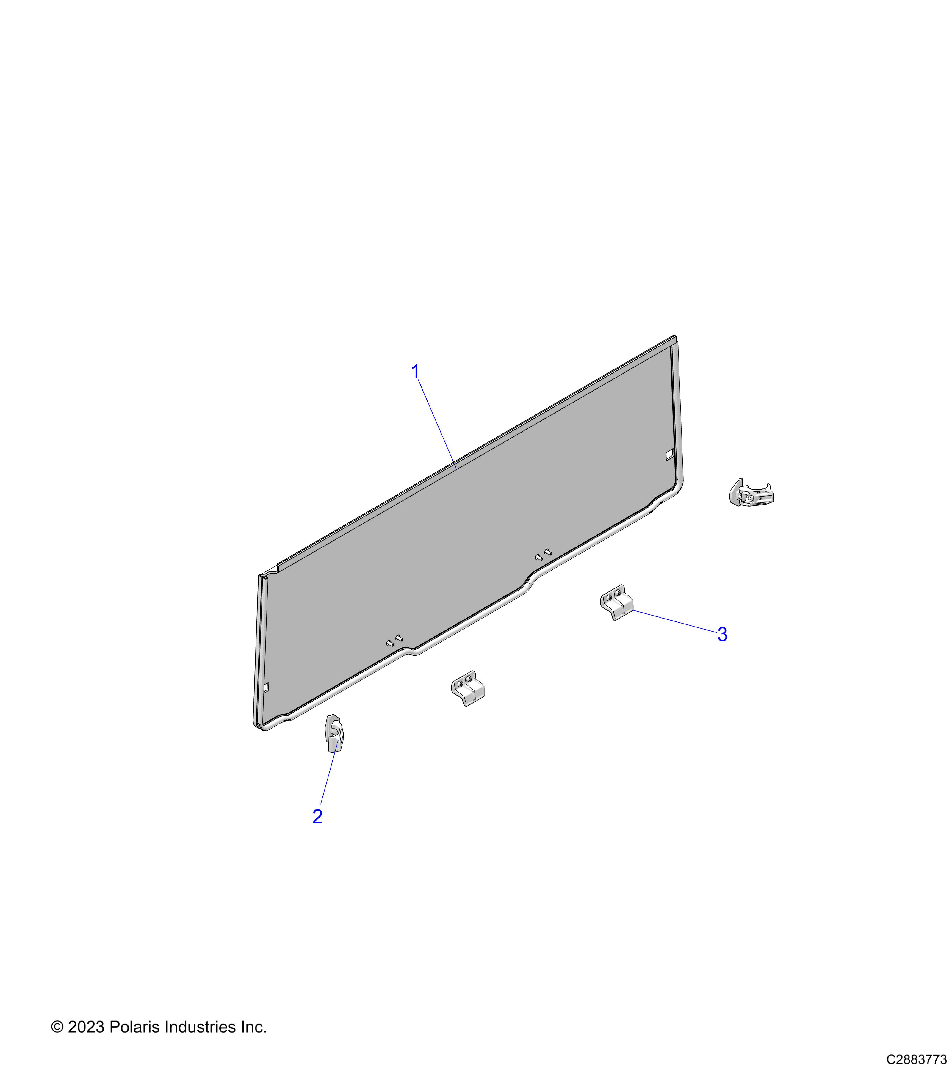 BODY, REAR WINDOW, POLY - D25P2U99A4/B4/W99A4 (C2883773)