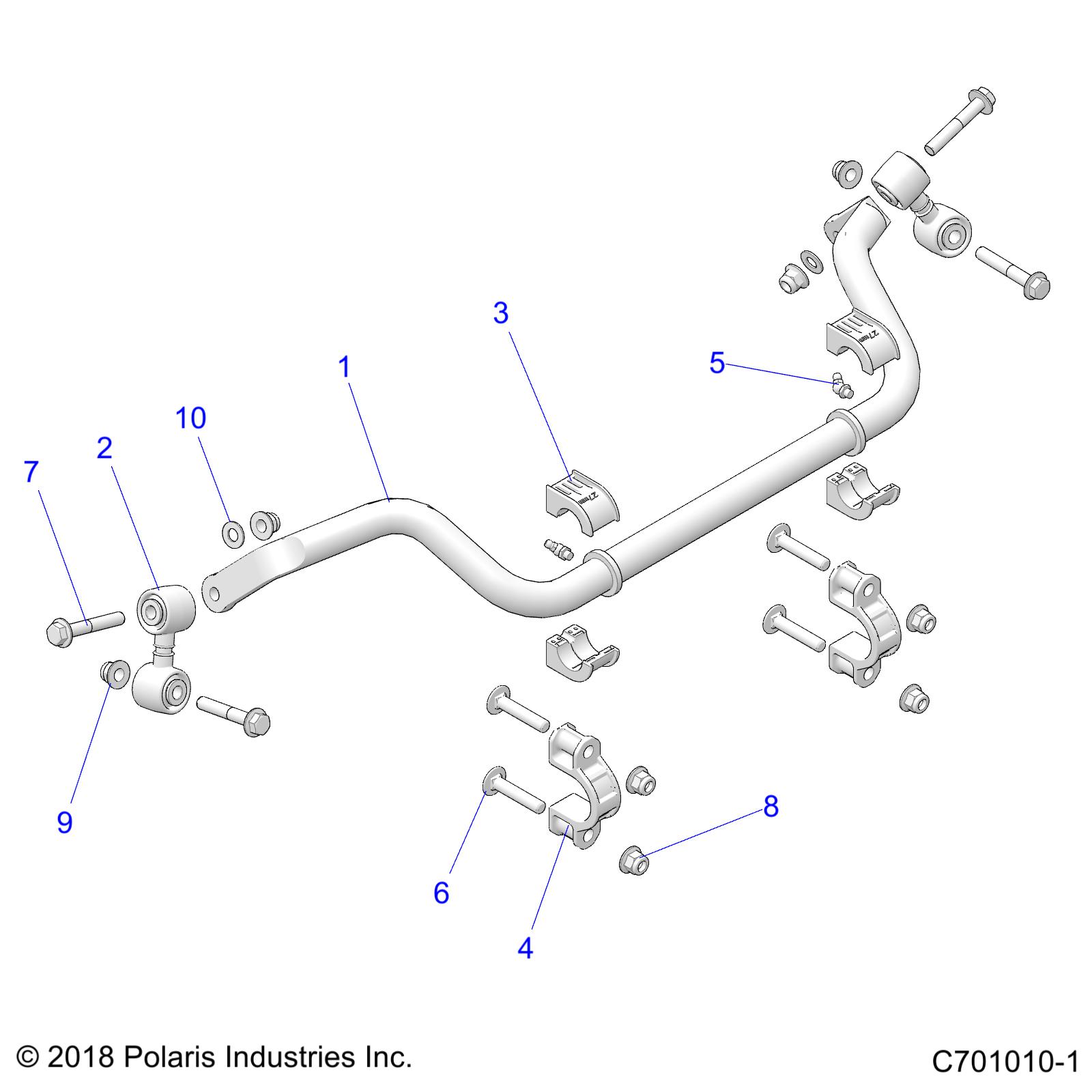 SUSPENSION, STABILIZER BAR, REAR - Z20ASS99C2/CH/FH (C701010-1)