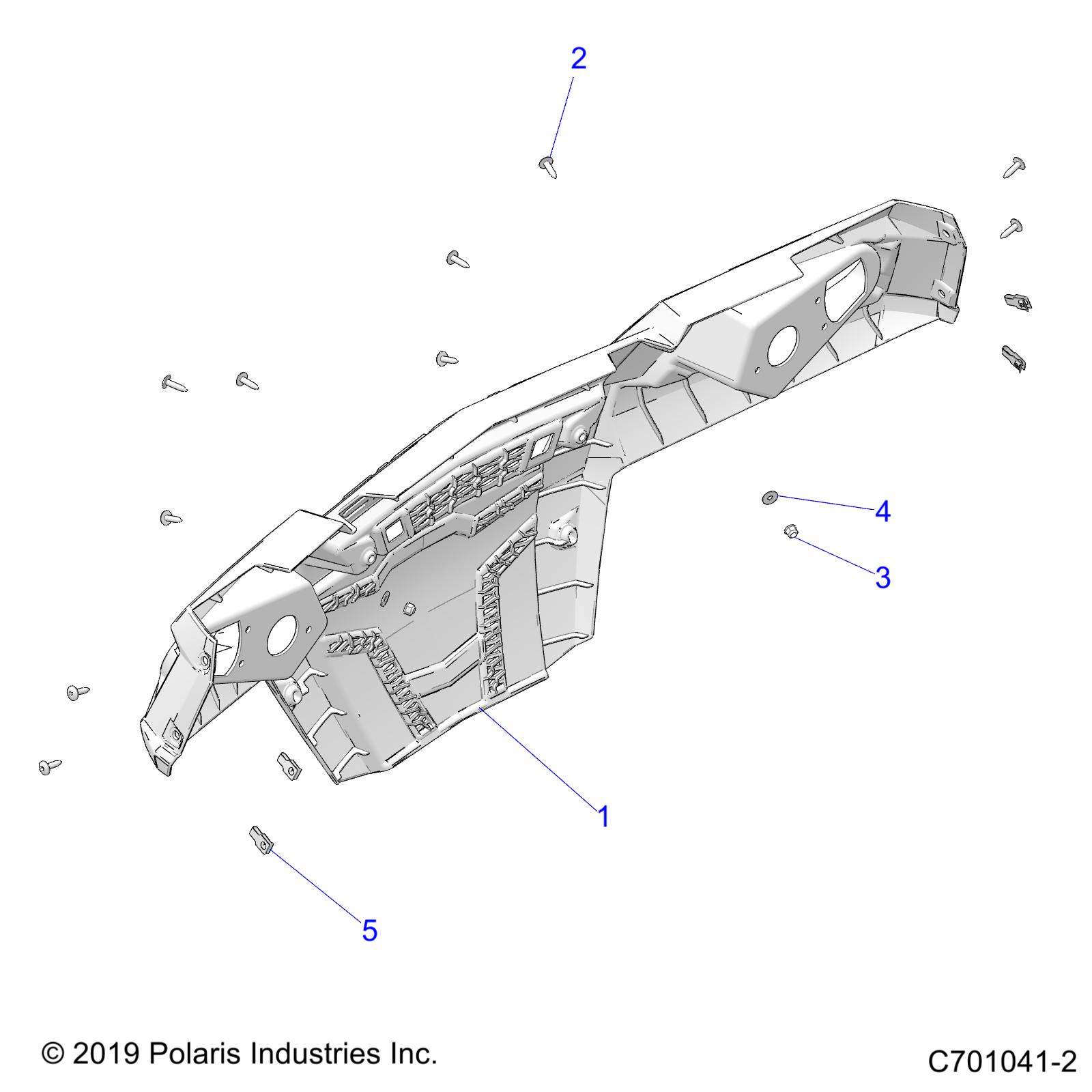 BODY, REAR BUMPER - Z21CHA57A2/K2/E57AK (C701041-2)