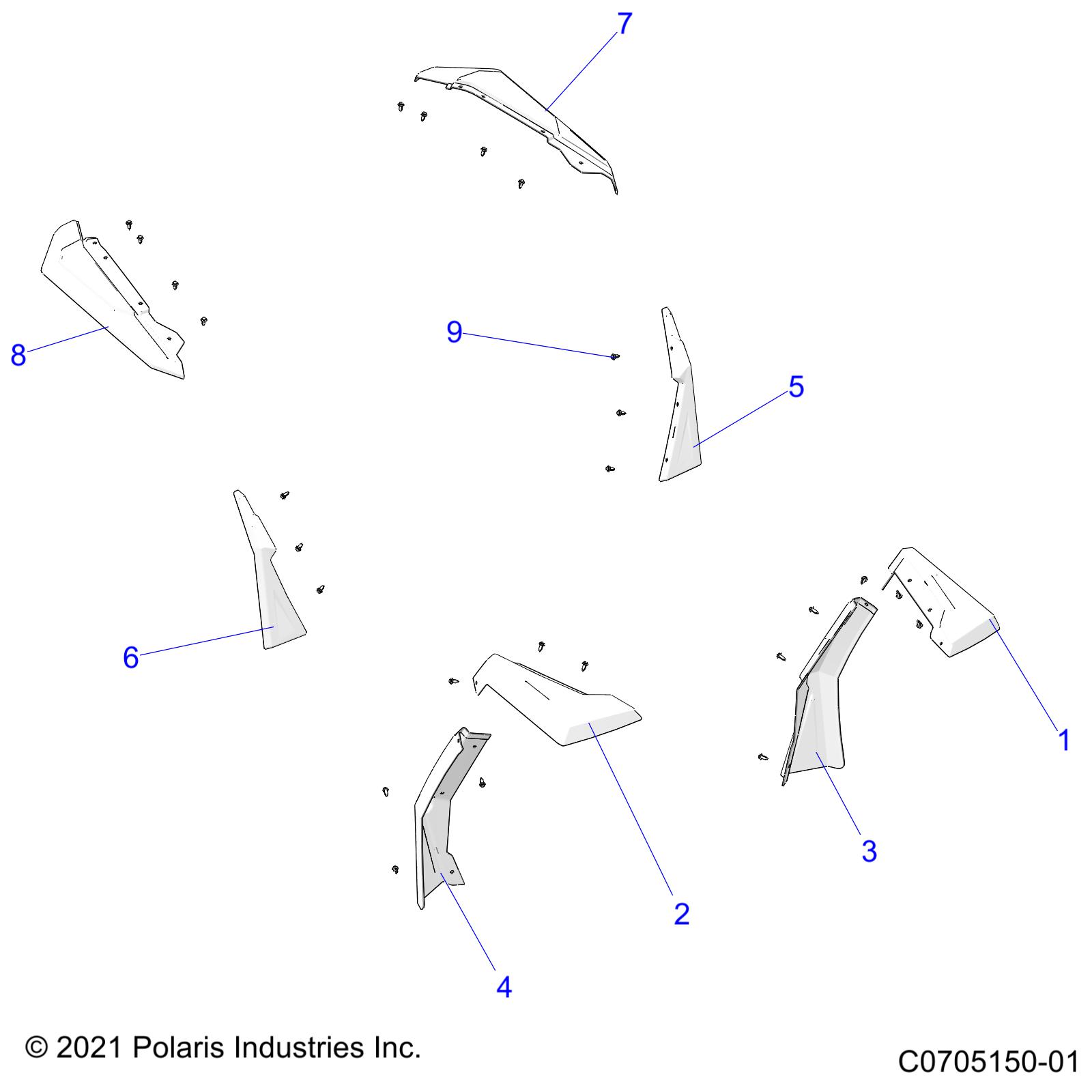 BODY, FENDER FLAIRS - Z22NAS99CZ (C0705150-01)