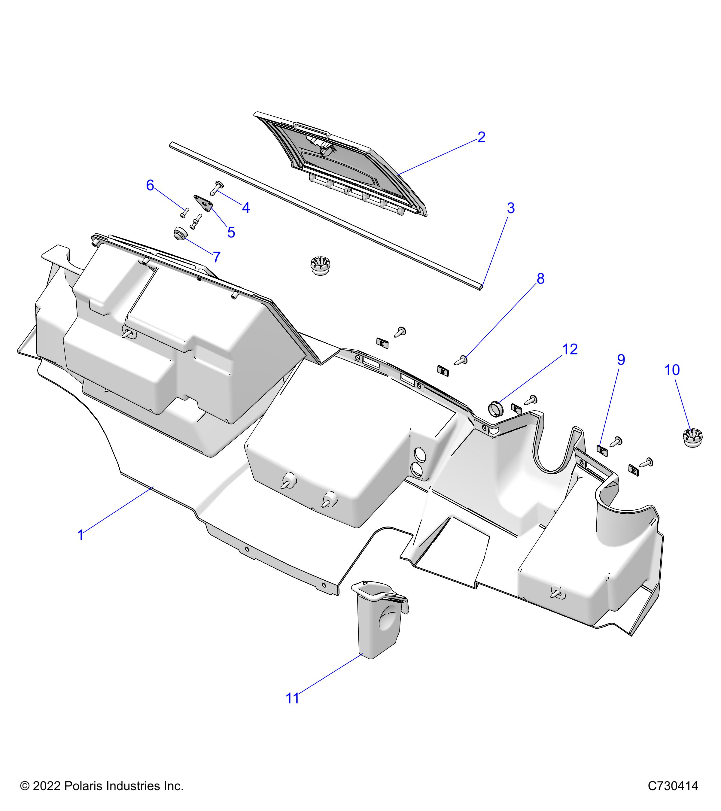 BODY, GLOVE BOX STORAGE - R23CCA57A1/A7 (C730414)