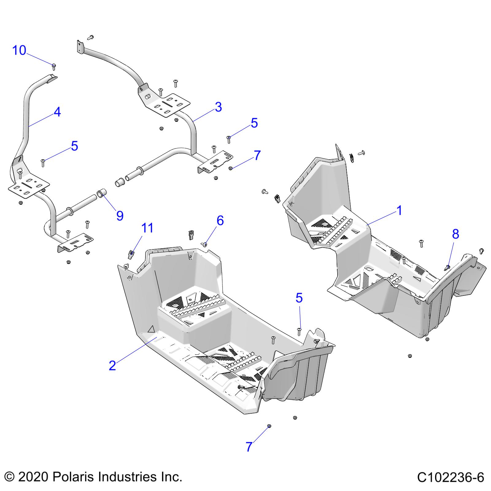 BODY, FOOTWELLS - A21S6E57F1/FL (C102236-6)