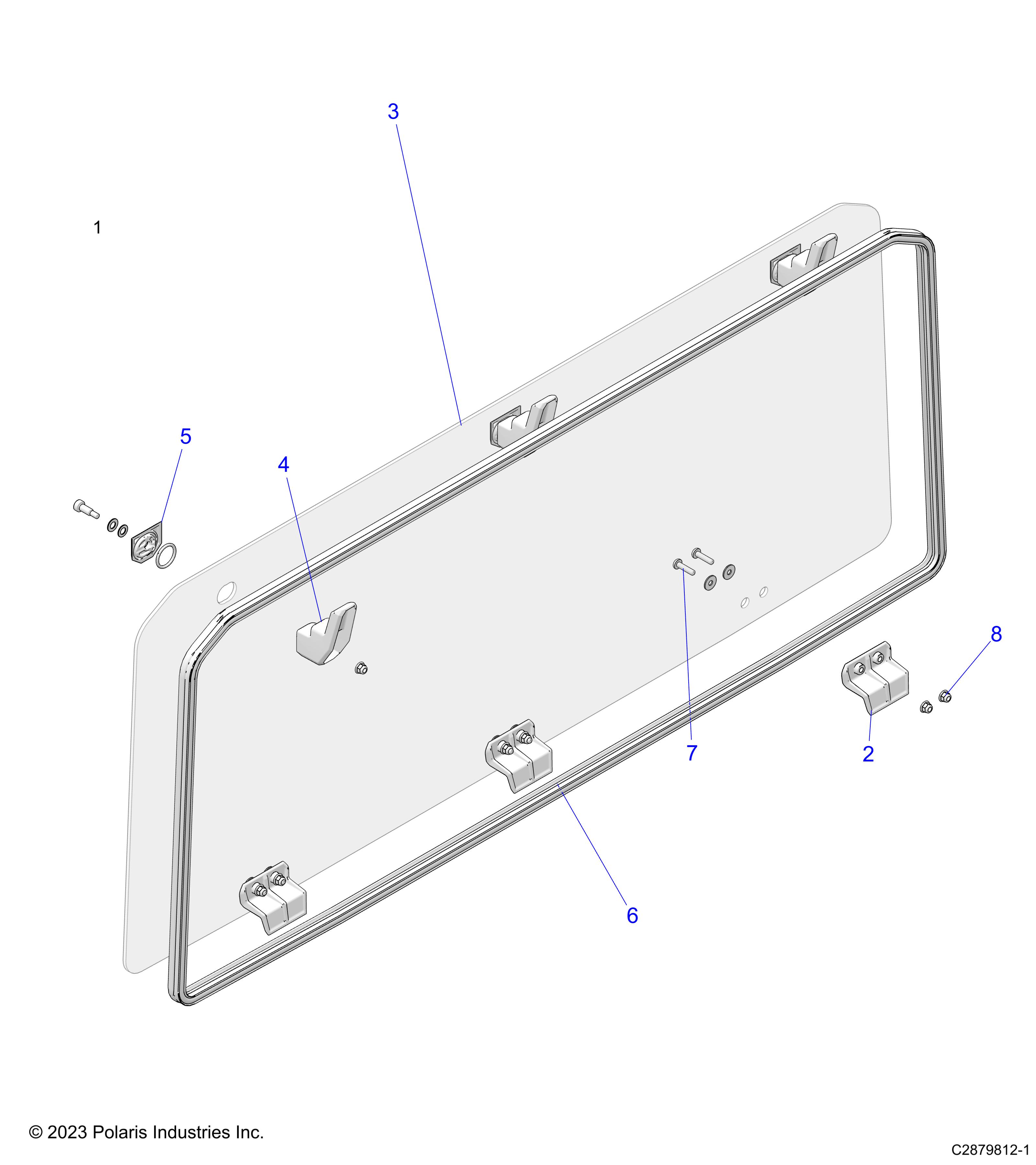 BODY, REAR PANEL, POLY - D24M2U57B4/W57B4 (C2879812-1)