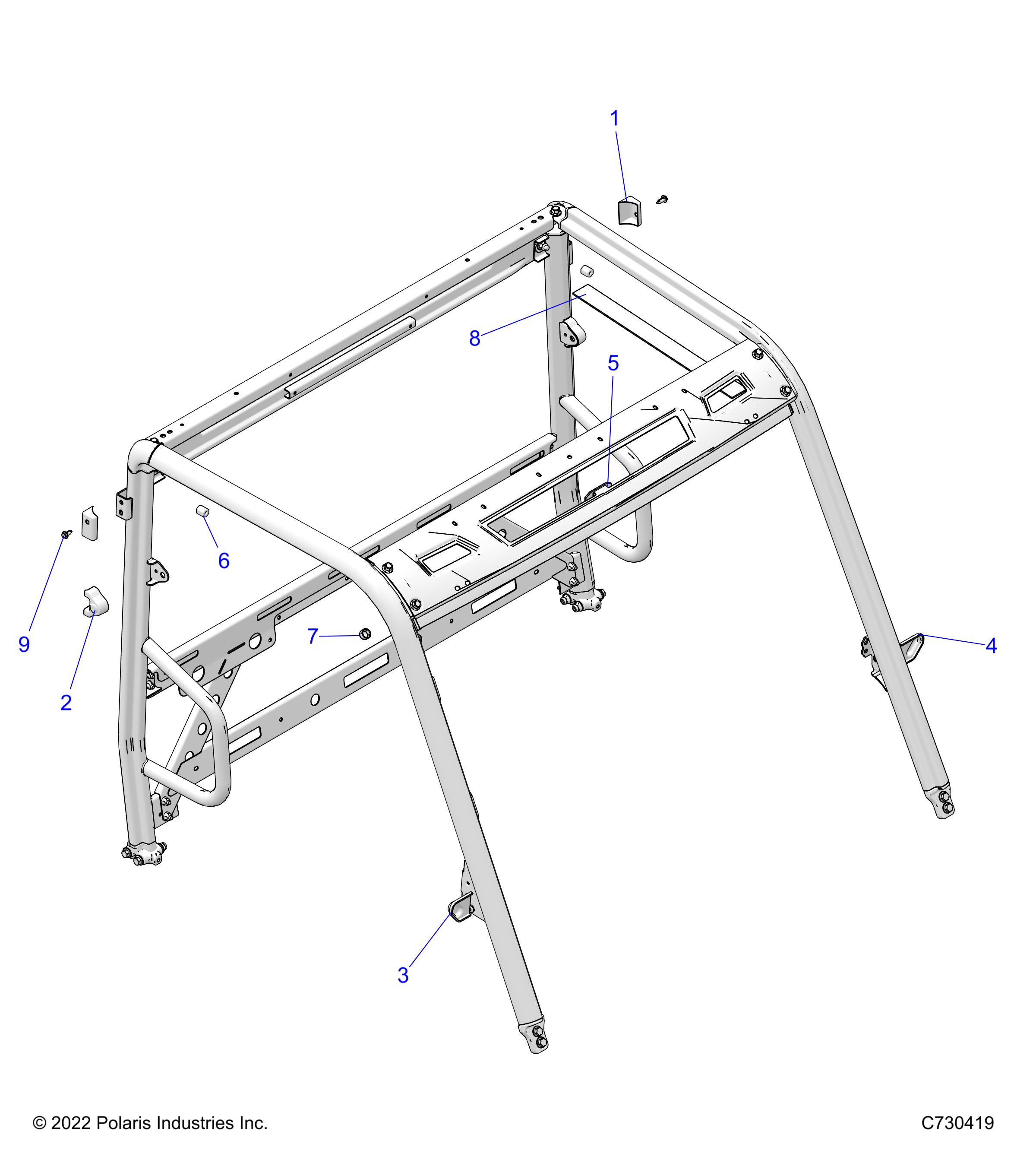 CHASSIS, CAB FRAME AREA, and BRAKE EDGE COVER - R23MAS57CK/C9 (C730419)