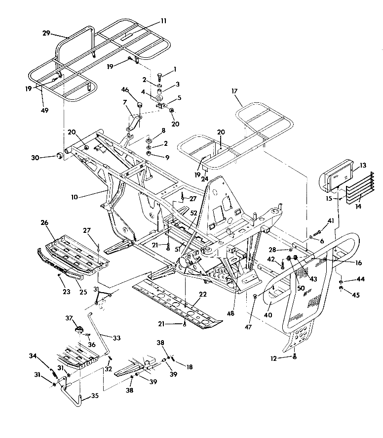 FRAME ASSEMBLY w/ RACKS 350 4X4 / W928139 (4922832283003A)