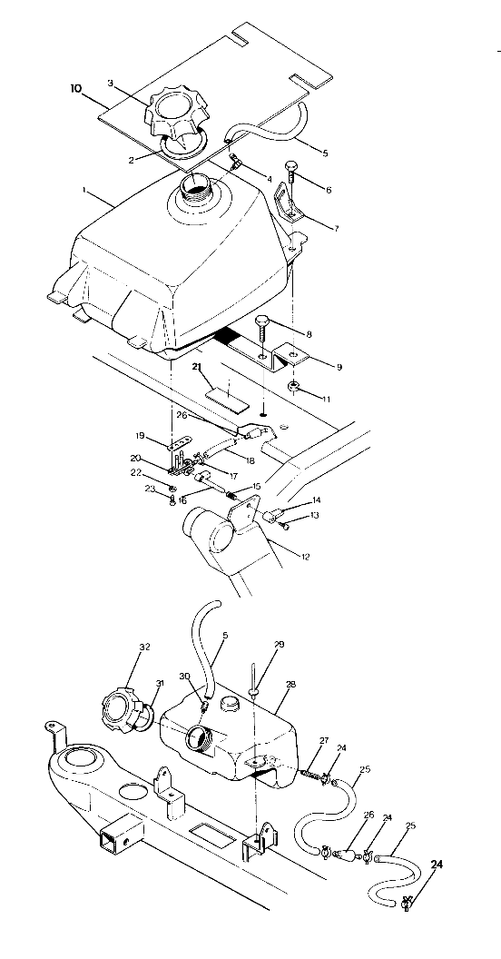 FUEL TANK ASSEMBLY 350 4X4 / W928139 (4922832283009A)