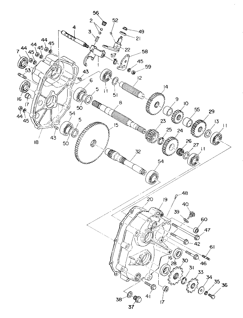 GEARCASE ASSEMBLY 350 4X4 / W928139 (4922832283033A)