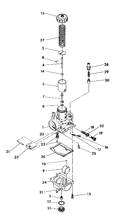 CARBURETOR ASSEMBLY 350 4X4 / W928139 (4922832283041A)