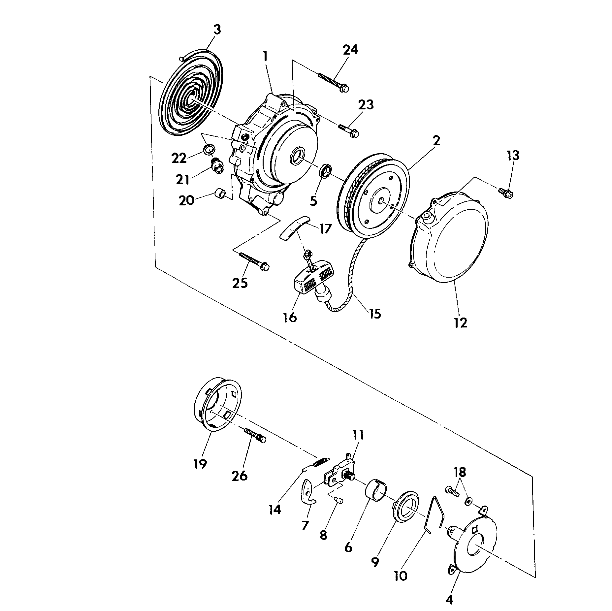 RECOIL STARTER ASSEMBLY 350 4X4 / W928139 (4922832283044A)