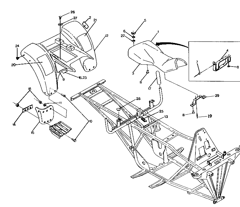 REAR CAB ASSEMBLY 250 6x6 / W928727 (4922842284002A)