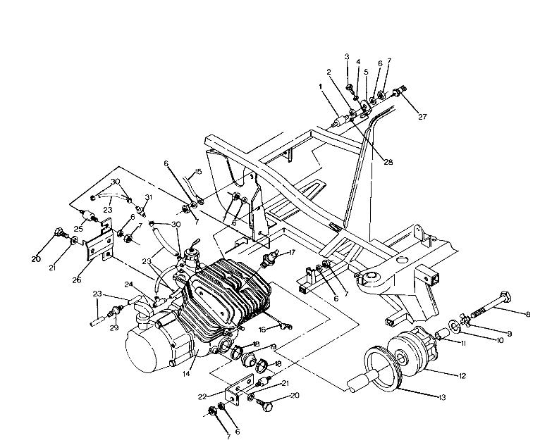 ENGINE MOUNTING 250 6x6 / W928727 (4922842284006A)