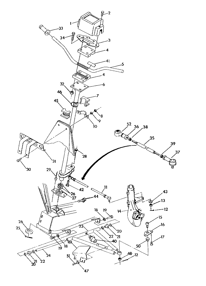 STEERING ASSEMBLY 250 6x6 / W928727 (4922842284015A)