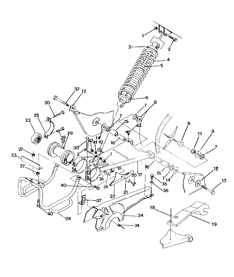 SWING ARM WELDMENT (MIDDLE) 250 6x6 / W928727 (4922842284039A)