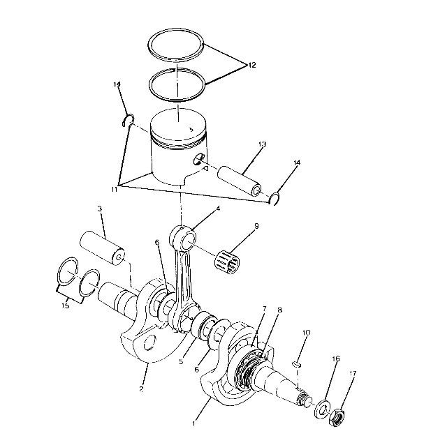 CRANKSHAFT and PISTON ASSEMBLY 250 6x6 / W928727 (4922842284044A)