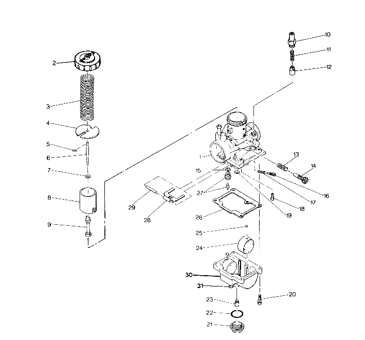 CARBURETOR ASSEMBLY 250 6x6 / W928727 (4922842284046A)