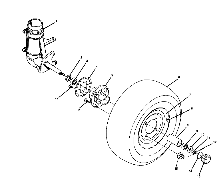 FRONT WHEEL ASSEMBLY Trail Blazer / W927221 (4922852285015A)