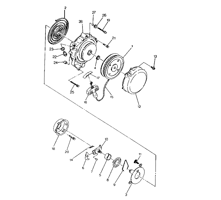 RECOIL STARTER ASSEMBLY Trail Blazer / W927221 (4922852285035A)