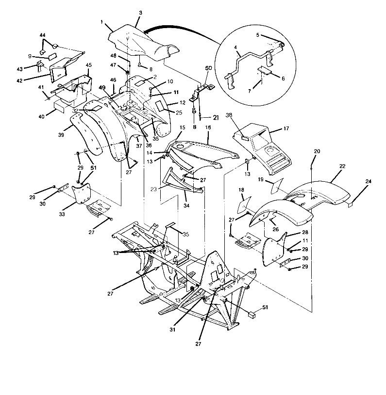 BODY ASSEMBLY 250 2X4 / W927527 (4922862286001A)