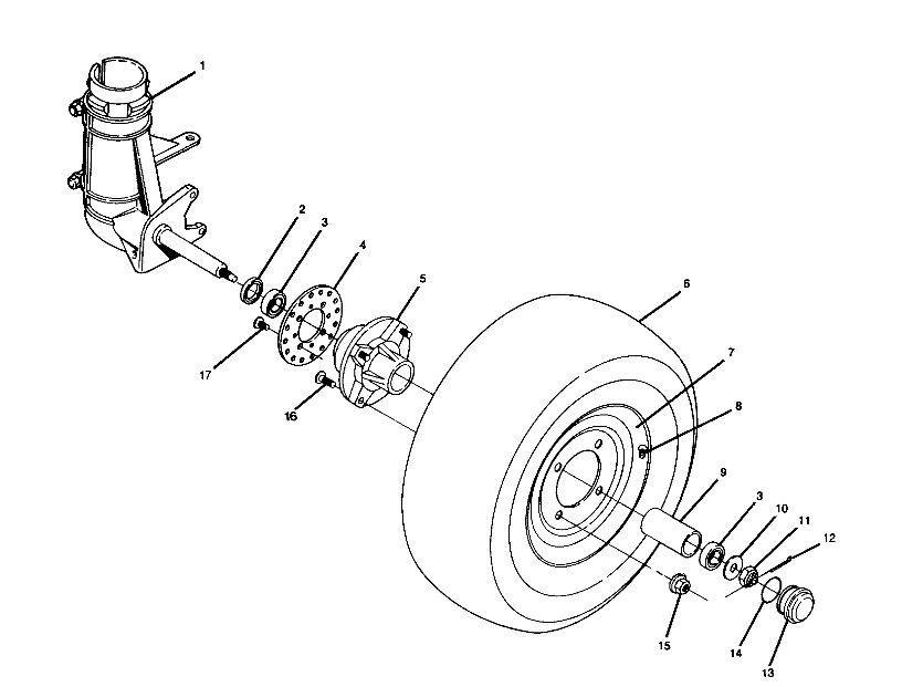 FRONT WHEEL ASSEMBLY 250 2X4 / W927527 (4922862286015A)