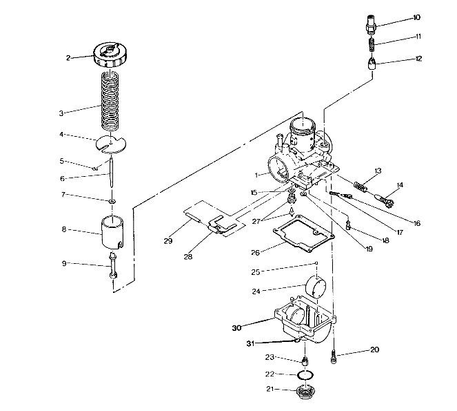 CARBURETOR ASSEMBLY 250 2X4/W927527 (4922862286036A)