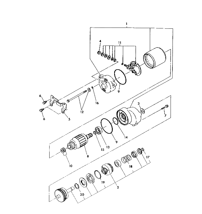 STARTING MOTOR ASSEMBLY 250 2X4/W927527 (4922862286037A)