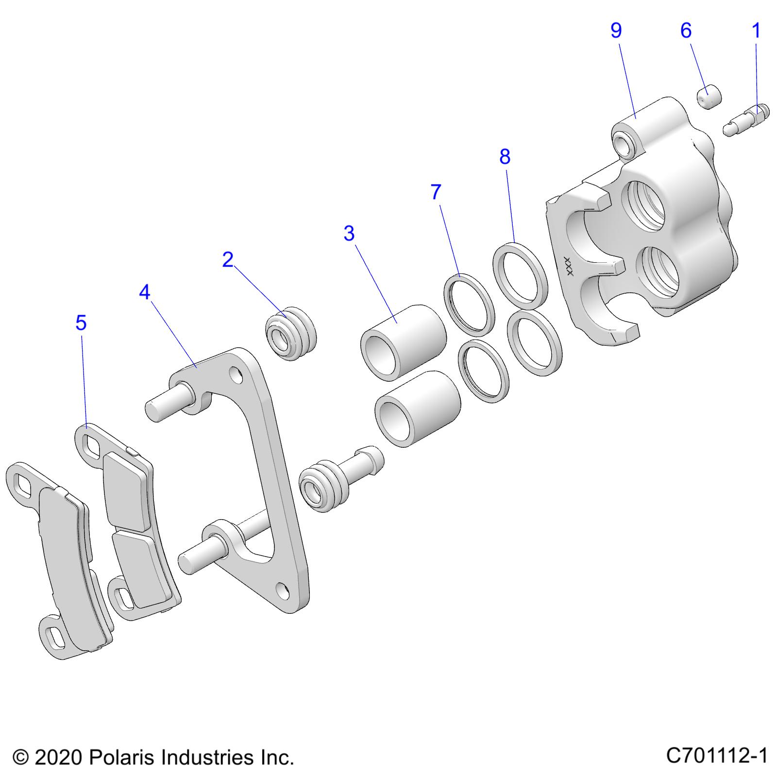 BRAKES, FRONT CALIPER - Z20CHA57K2 (C701112-1)