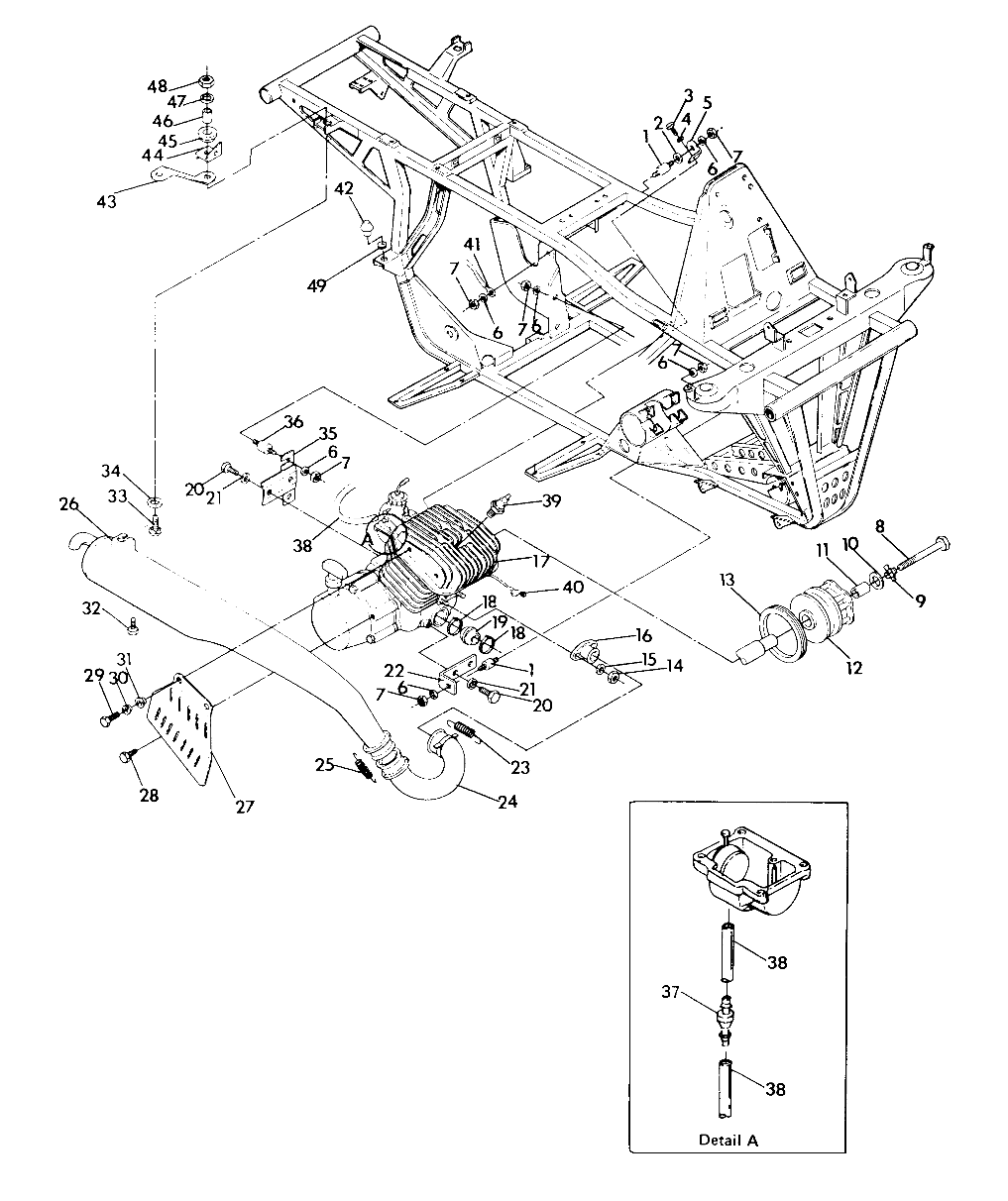 ENGINE and MUFFLER MOUNTING 250 4x4 / W928127 (4922872287A009)