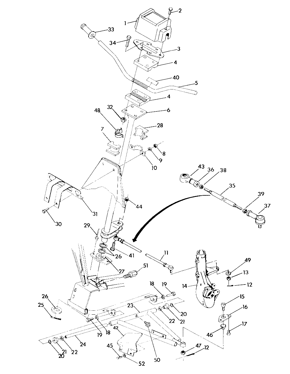 STEERING ASSEMBLY 250 4x4 / W928127 (4922872287B003)